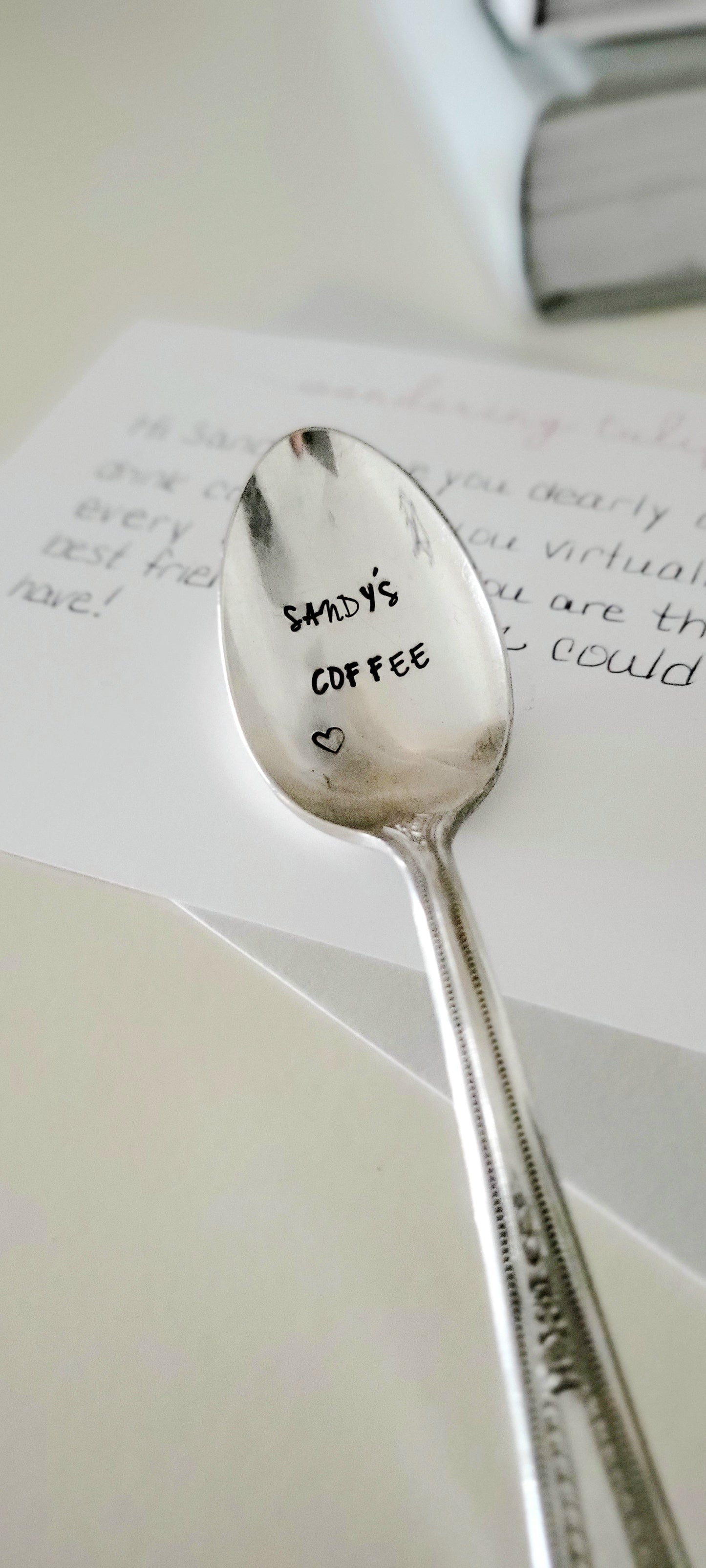 Customized Teaspoon - Vintage Personalized Stamped Spoon | Wandering Tulips