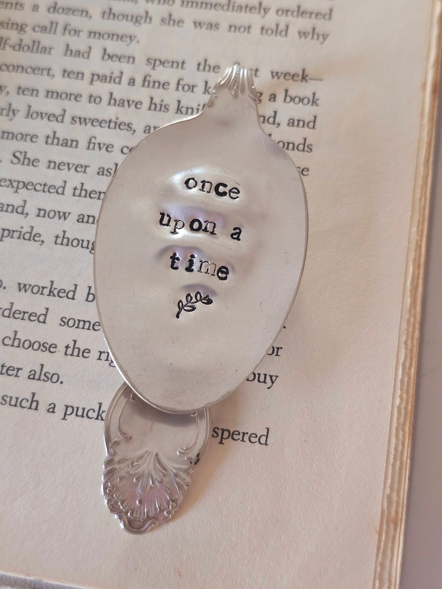 Vintage Spoon Bookmark - Vintage Personalized Hand Stamped Bookmark | Wandering Tulips