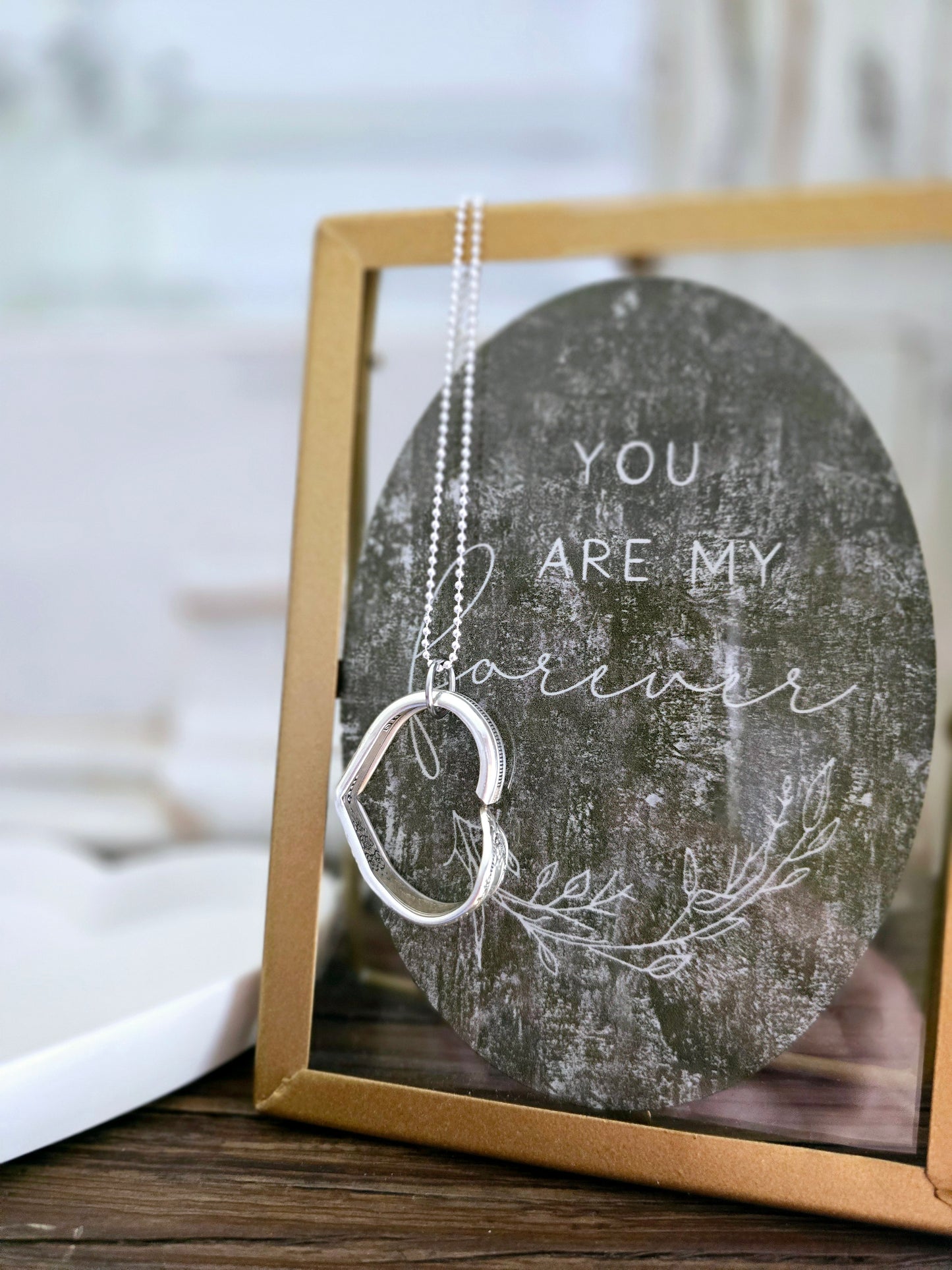 Floating Heart Pendant - Vintage Upcycled Spoon | Wandering Tulips