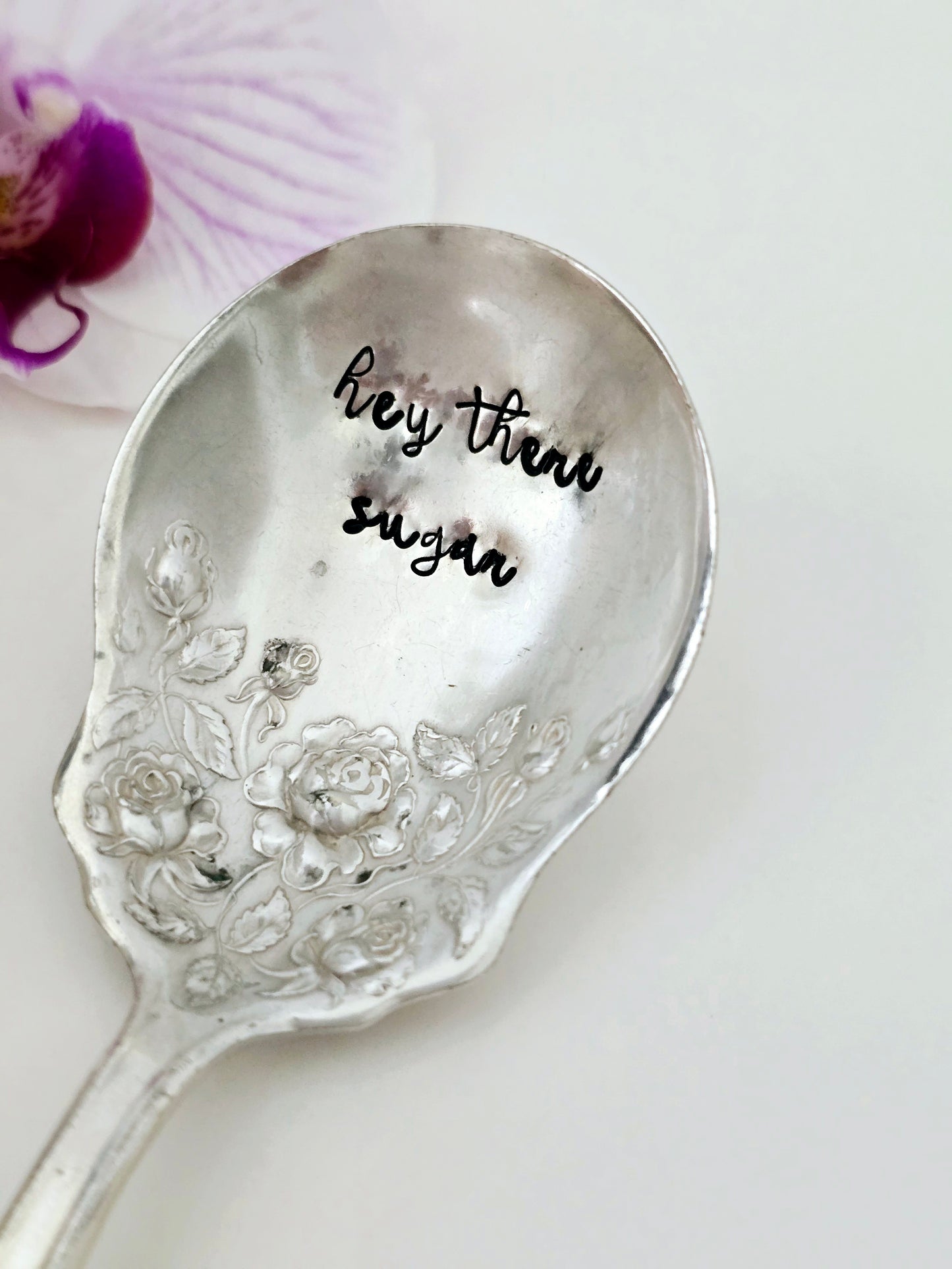Rare Sugar Spoon - Vintage Personalized Stamped Spoon | Wandering Tulips