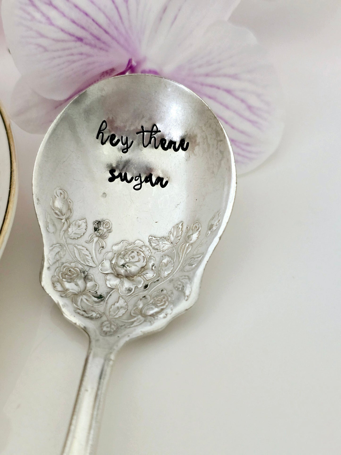 Rare Sugar Spoon - Vintage Personalized Stamped Spoon | Wandering Tulips