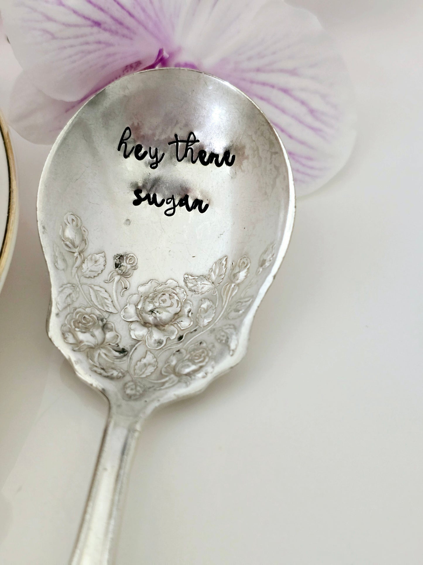 Rare Sugar Spoon - Vintage Personalized Stamped Spoon | Wandering Tulips