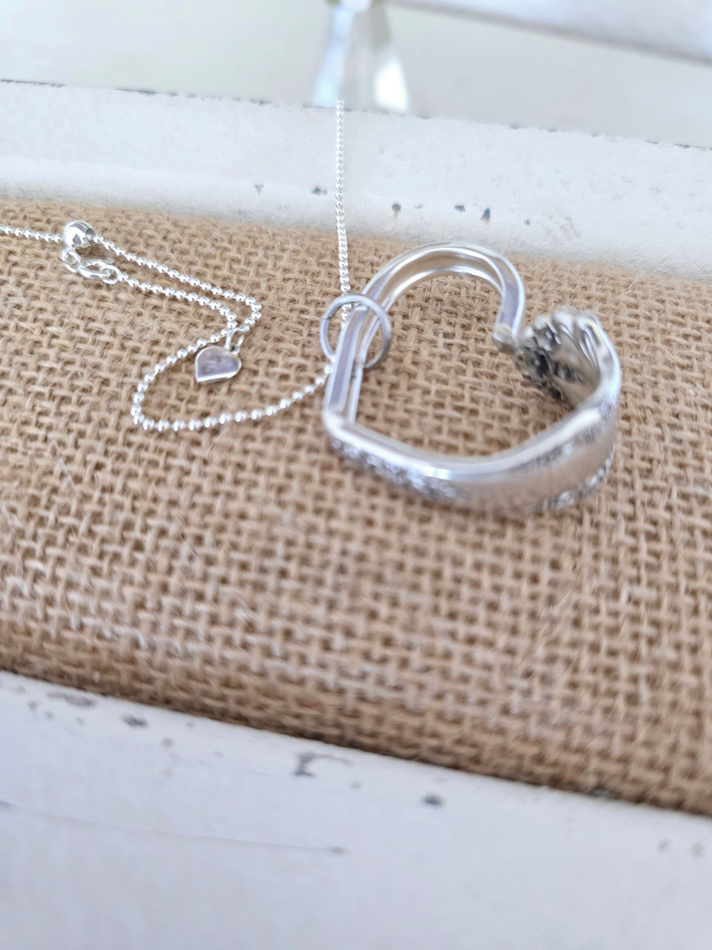Floating Heart Pendant - Vintage Upcycled Spoon | Wandering Tulips