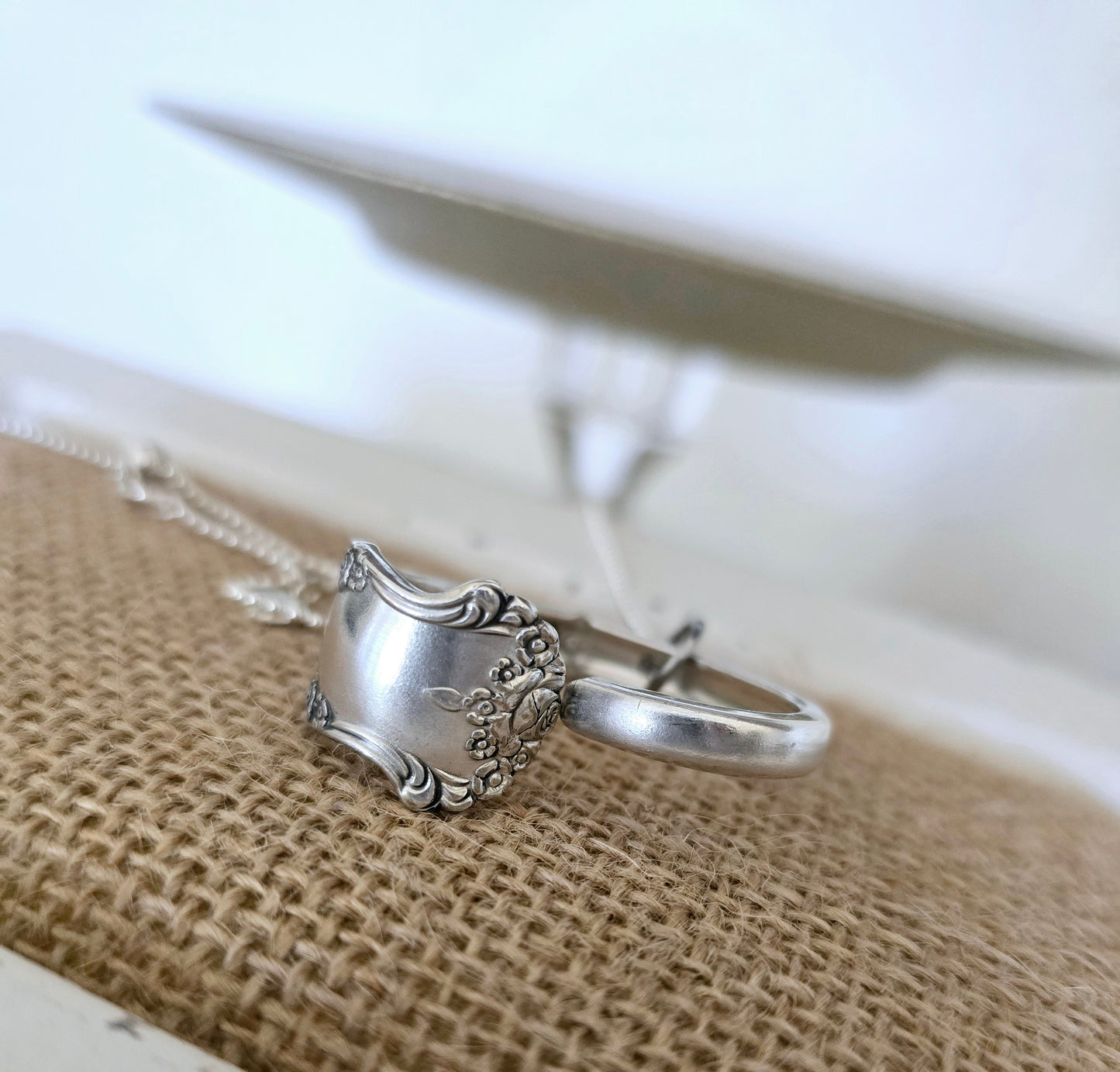Floating Heart Pendant - Vintage Upcycled Spoon | Wandering Tulips
