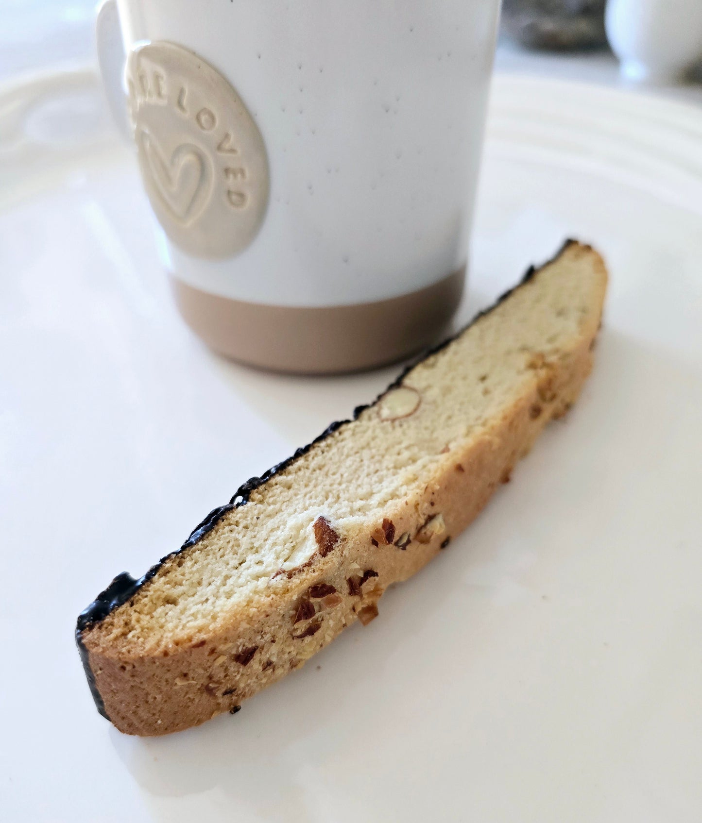 Biscotti - Nonni's Almond Dark Chocolate Biscotti | Wandering Tulips