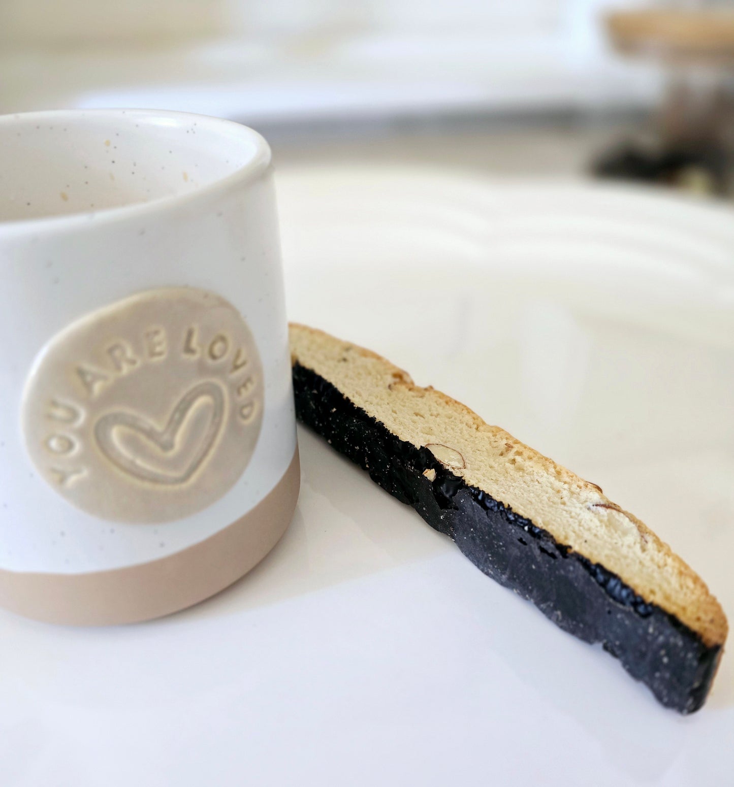 Biscotti - Nonni's Almond Dark Chocolate Biscotti | Wandering Tulips