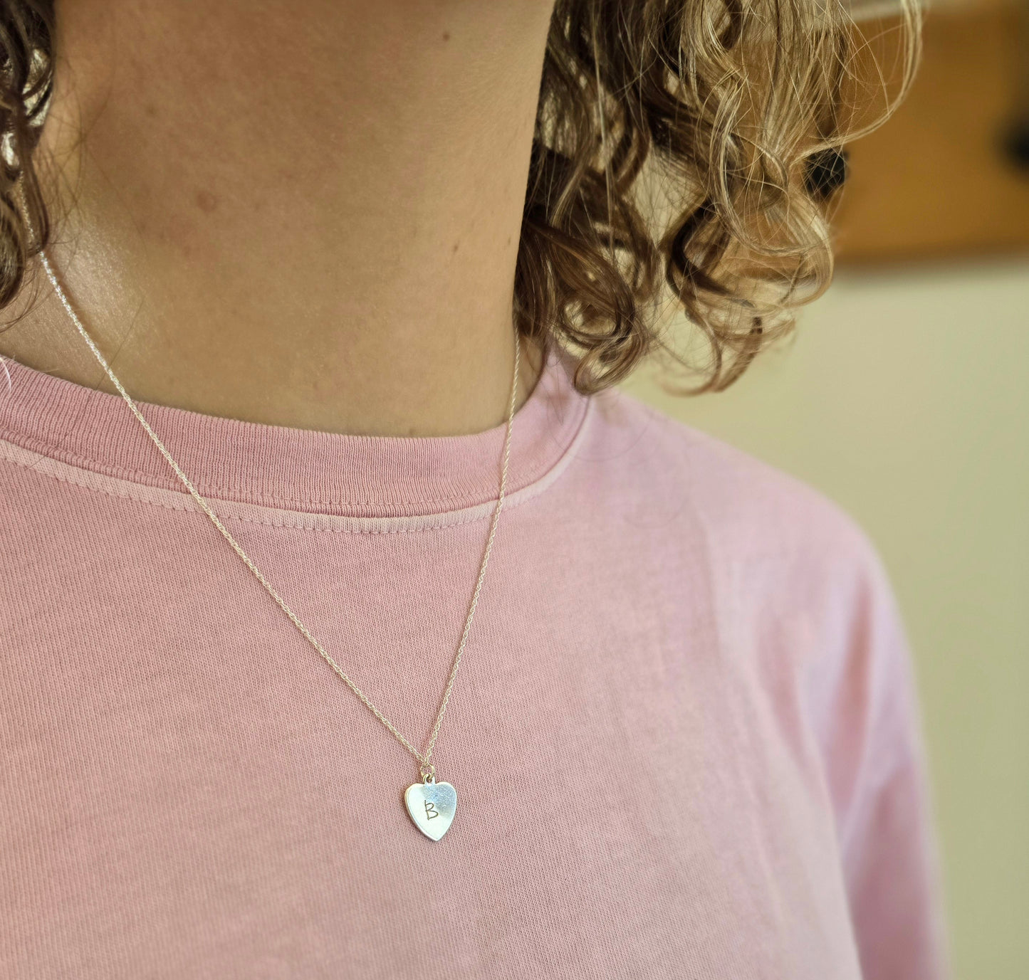 Initial Heart Necklace - silver - Personalized Charm | Wandering Tulips