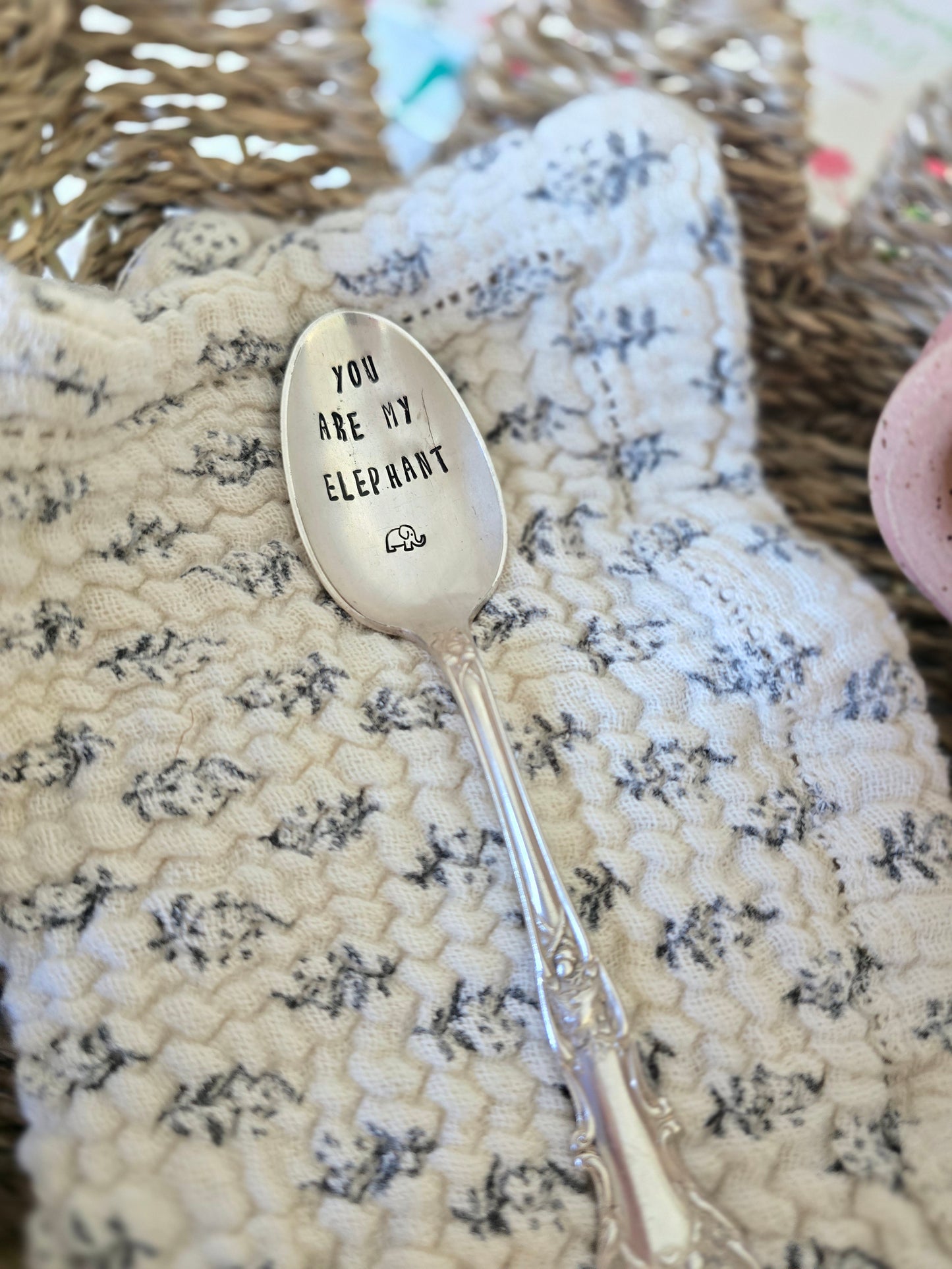 You Are My Elephant - Vintage Personalized Stamped Spoon | Wandering Tulips