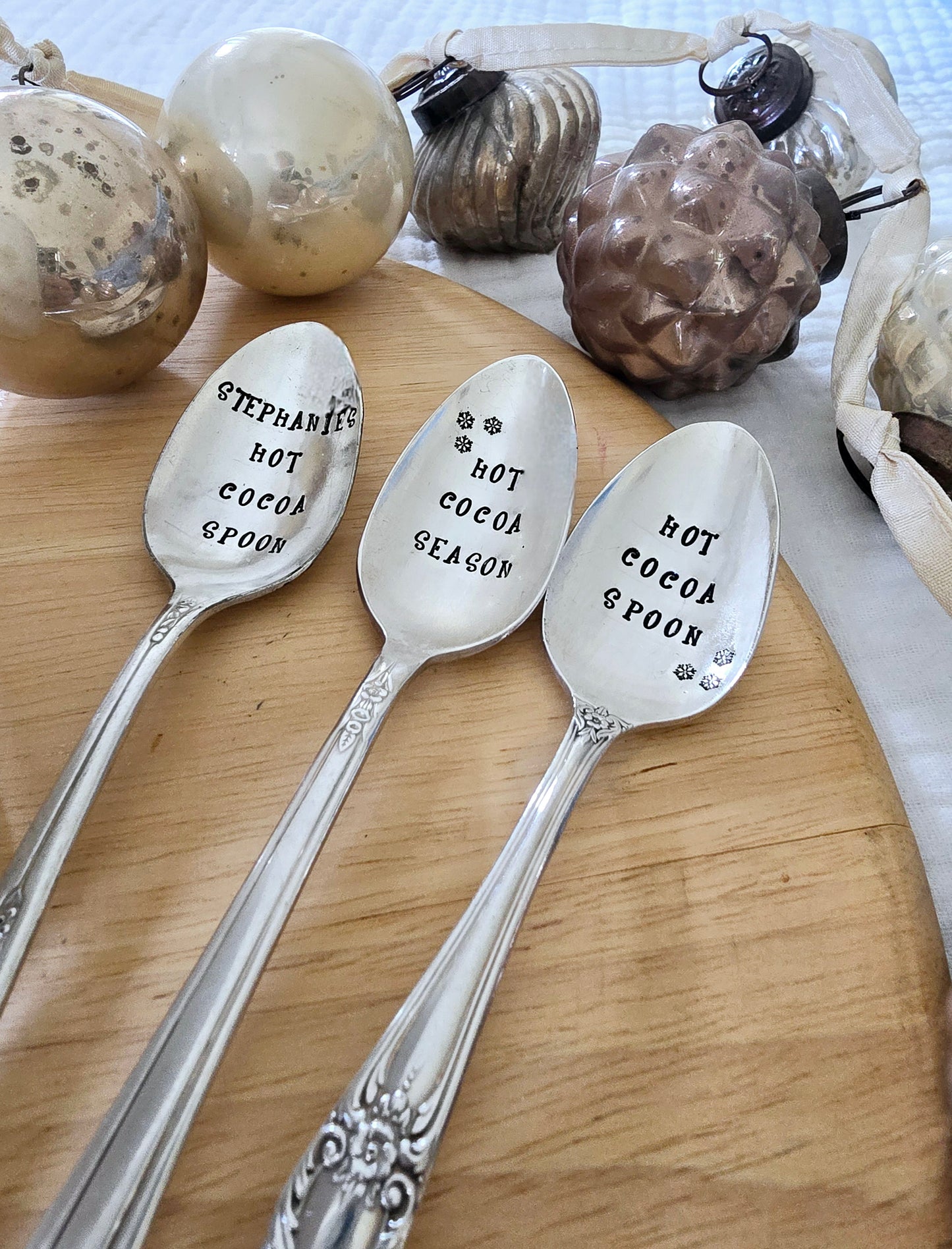 Hot Cocoa Season - Vintage Personalized Stamped Spoon | Wandering Tulips
