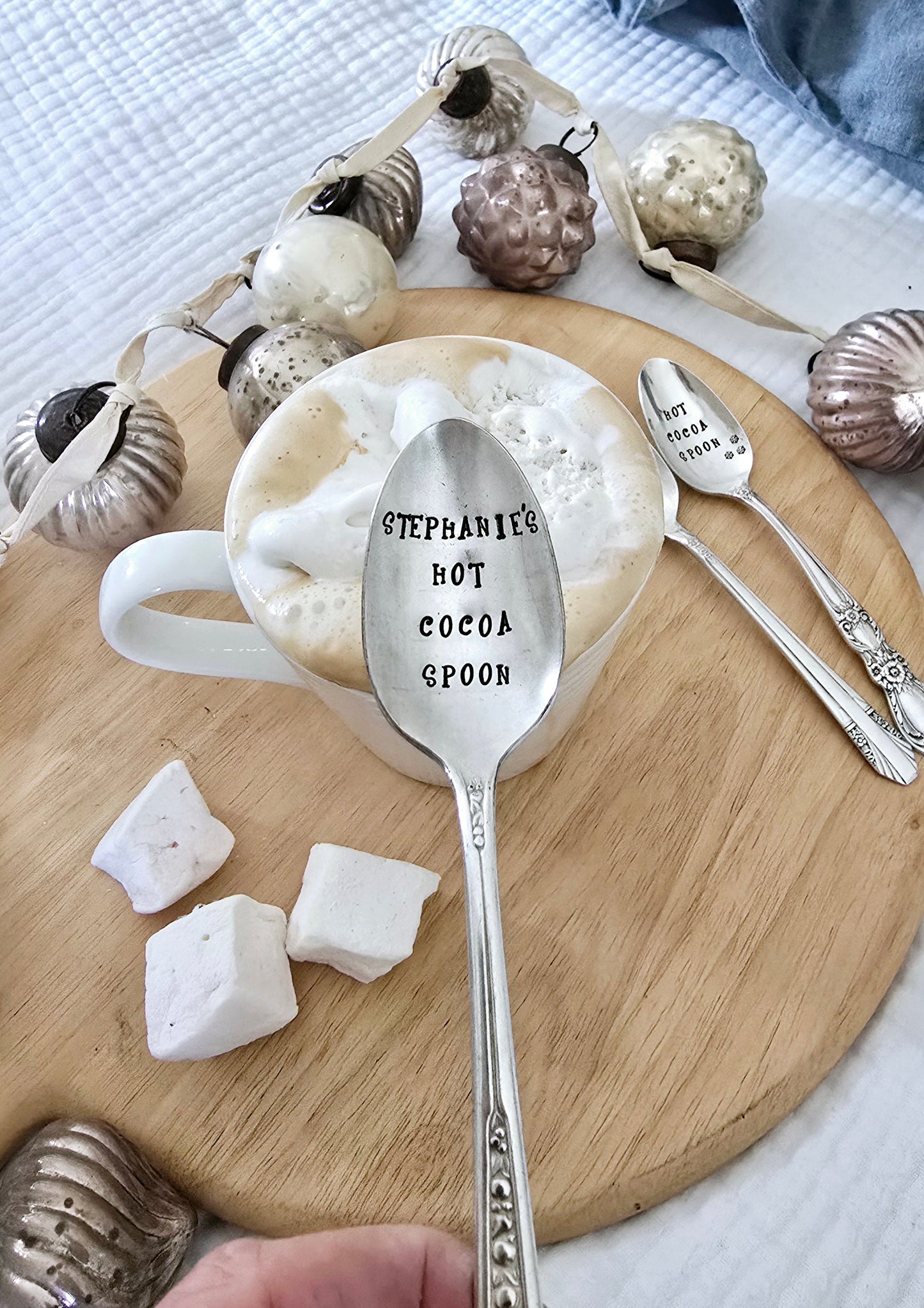 Hot Cocoa Season - Vintage Personalized Stamped Spoon | Wandering Tulips
