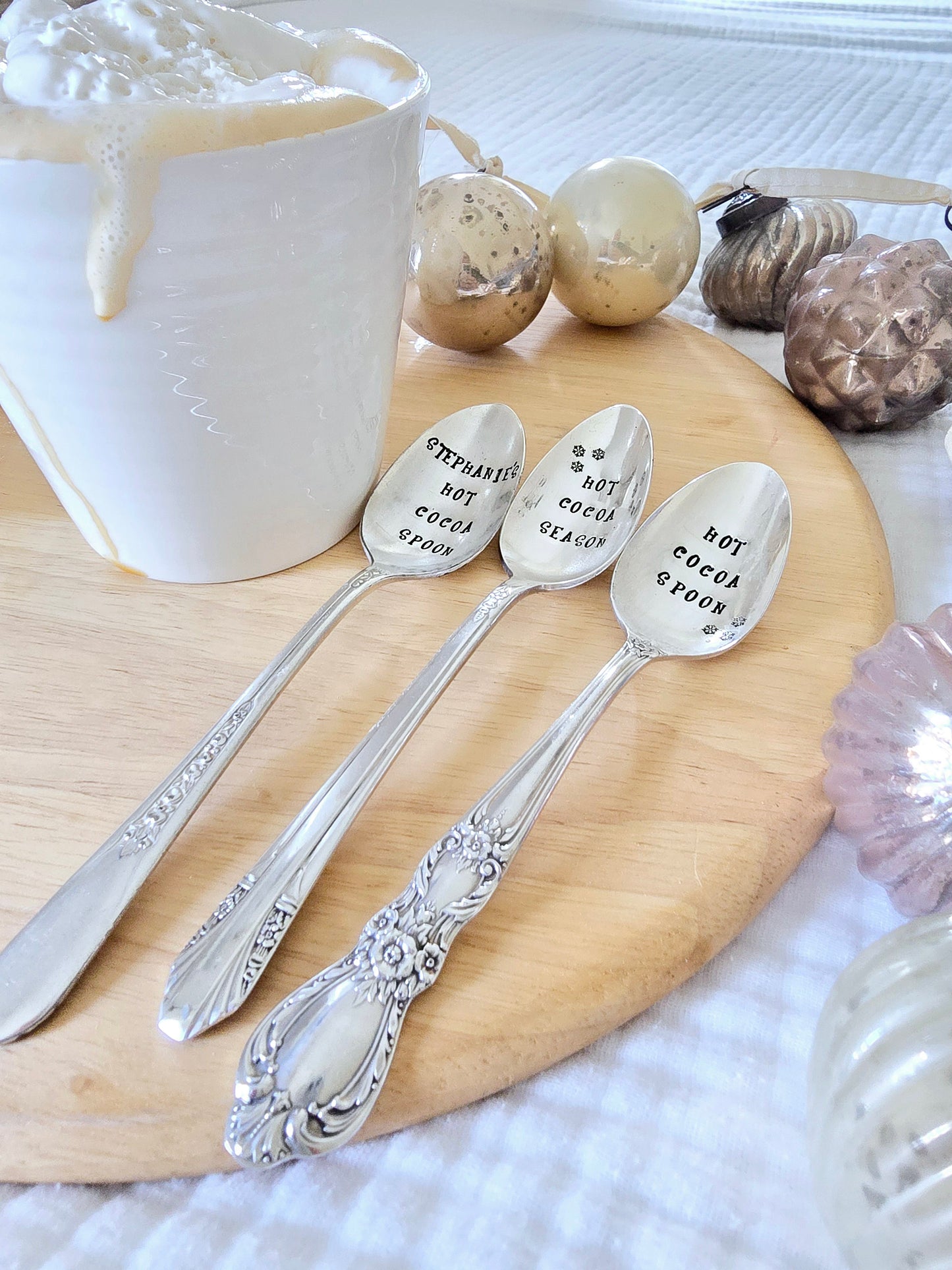 Hot Cocoa Season - Vintage Personalized Stamped Spoon | Wandering Tulips