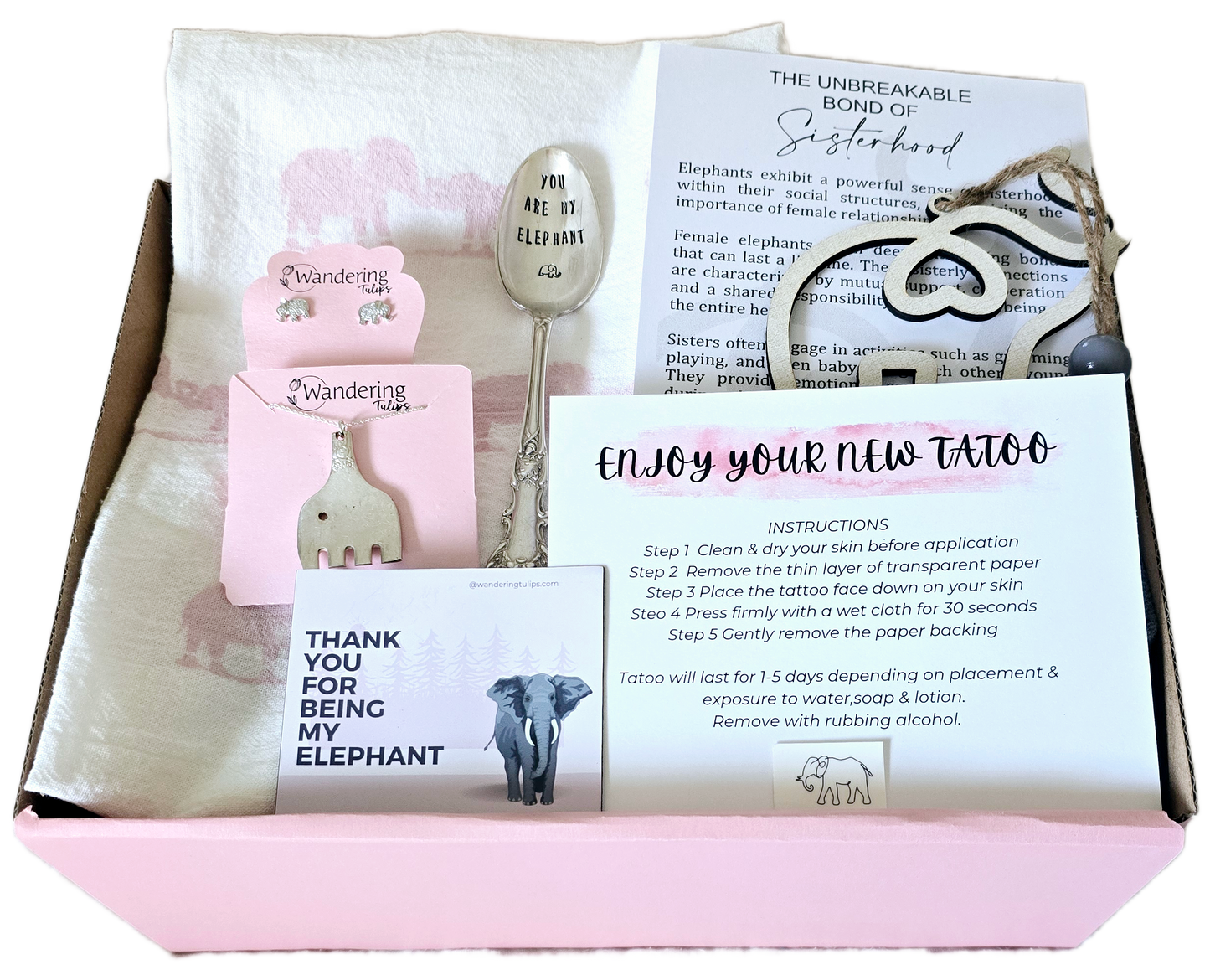 Elephant Tattoo - Small Temporary Tattoo | Wandering Tulips