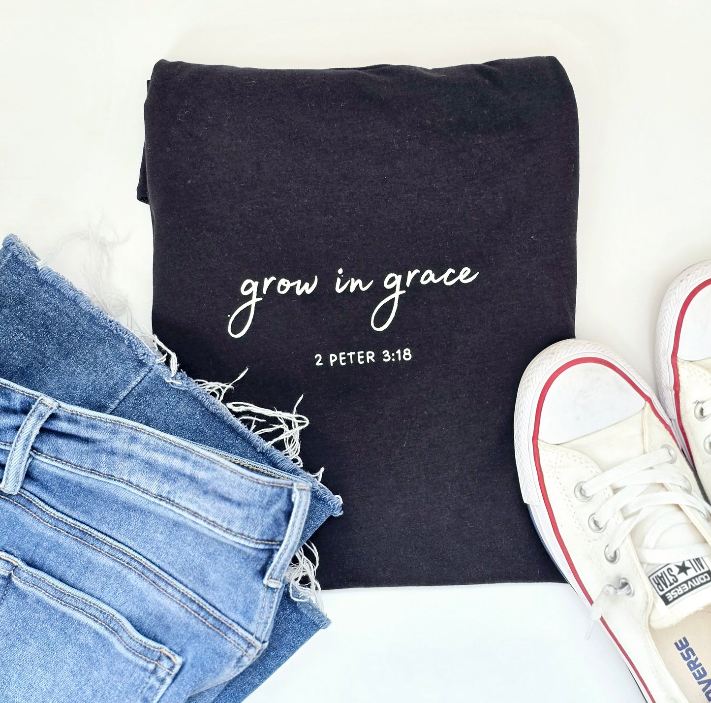 Grow In Grace 2 Peter 3:18 Short Sleeve T-Shirt | Wandering Tulips