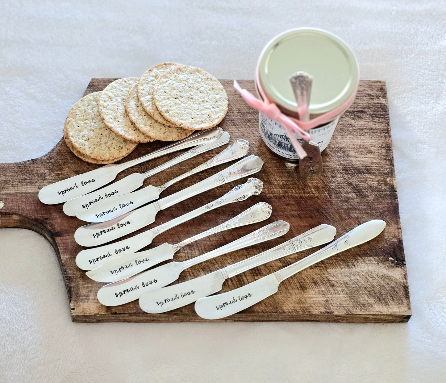 Spread Love - Vintage Personalized Stamped Spreader | Wandering Tulips