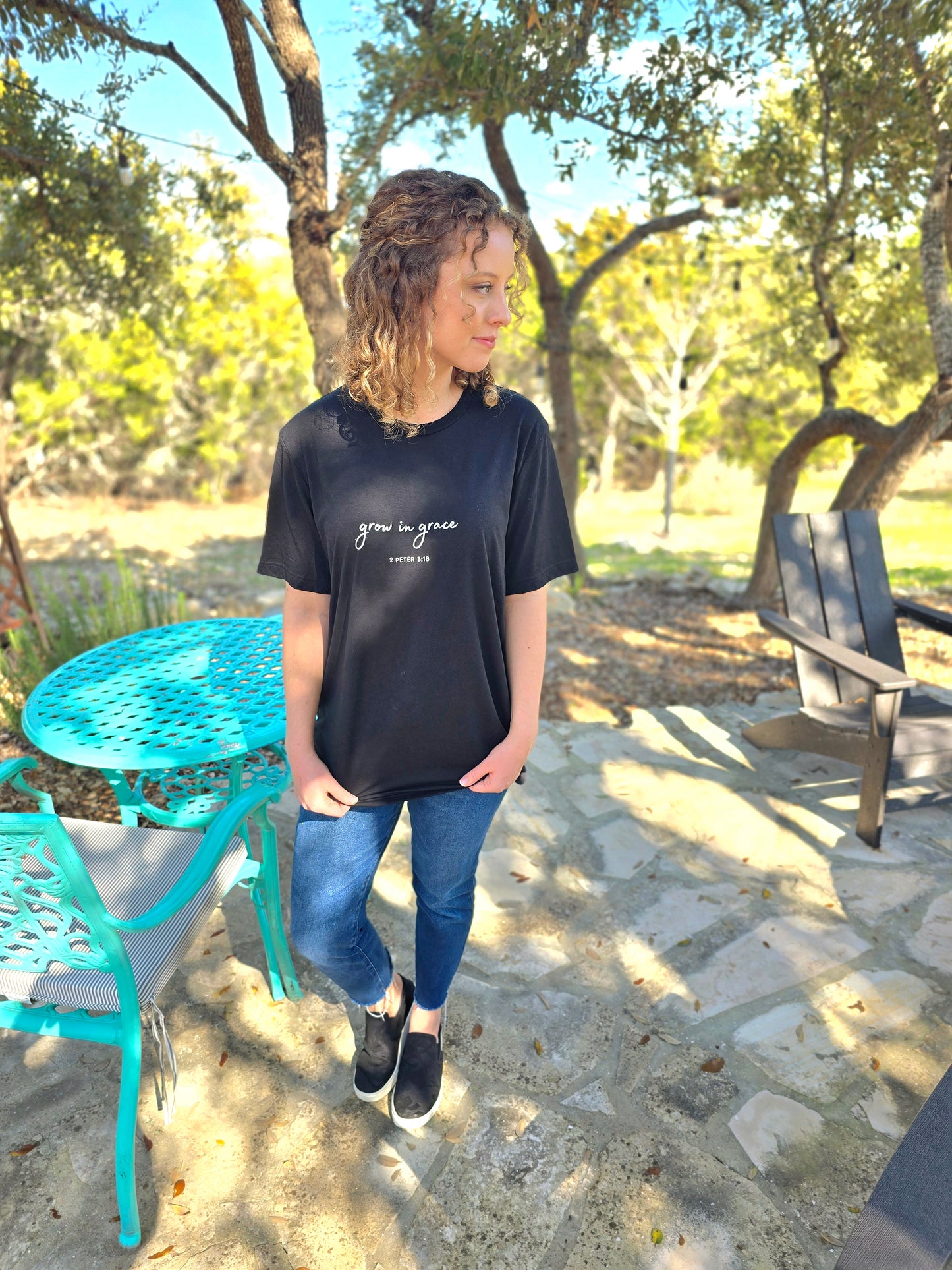 Grow In Grace 2 Peter 3:18 Short Sleeve T-Shirt | Wandering Tulips