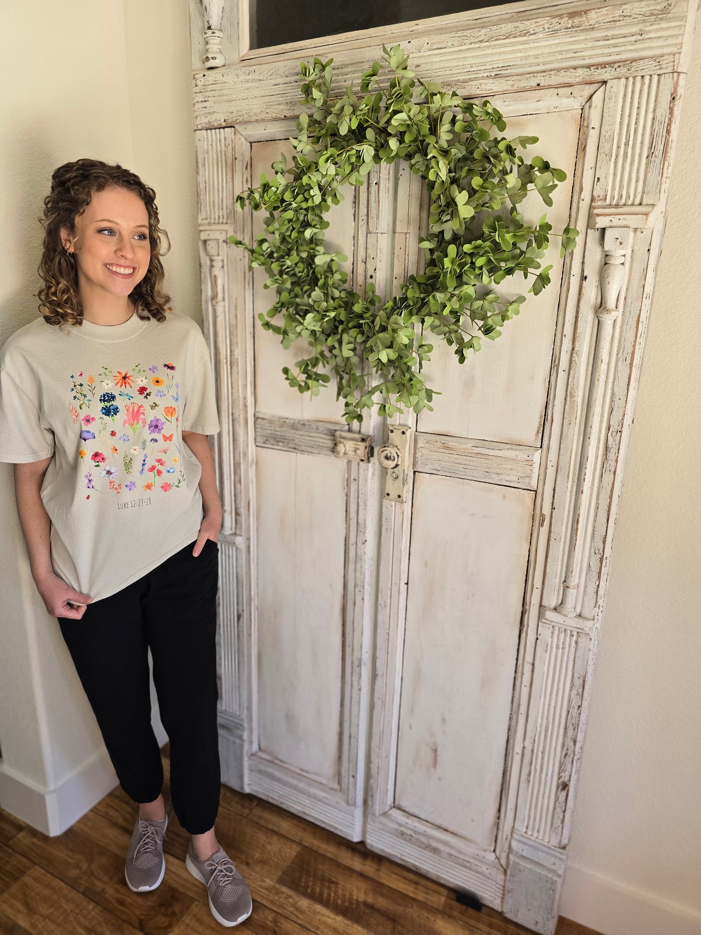 Luke 12:27-28 Oversized Faded T-Shirt | Wandering Tulips