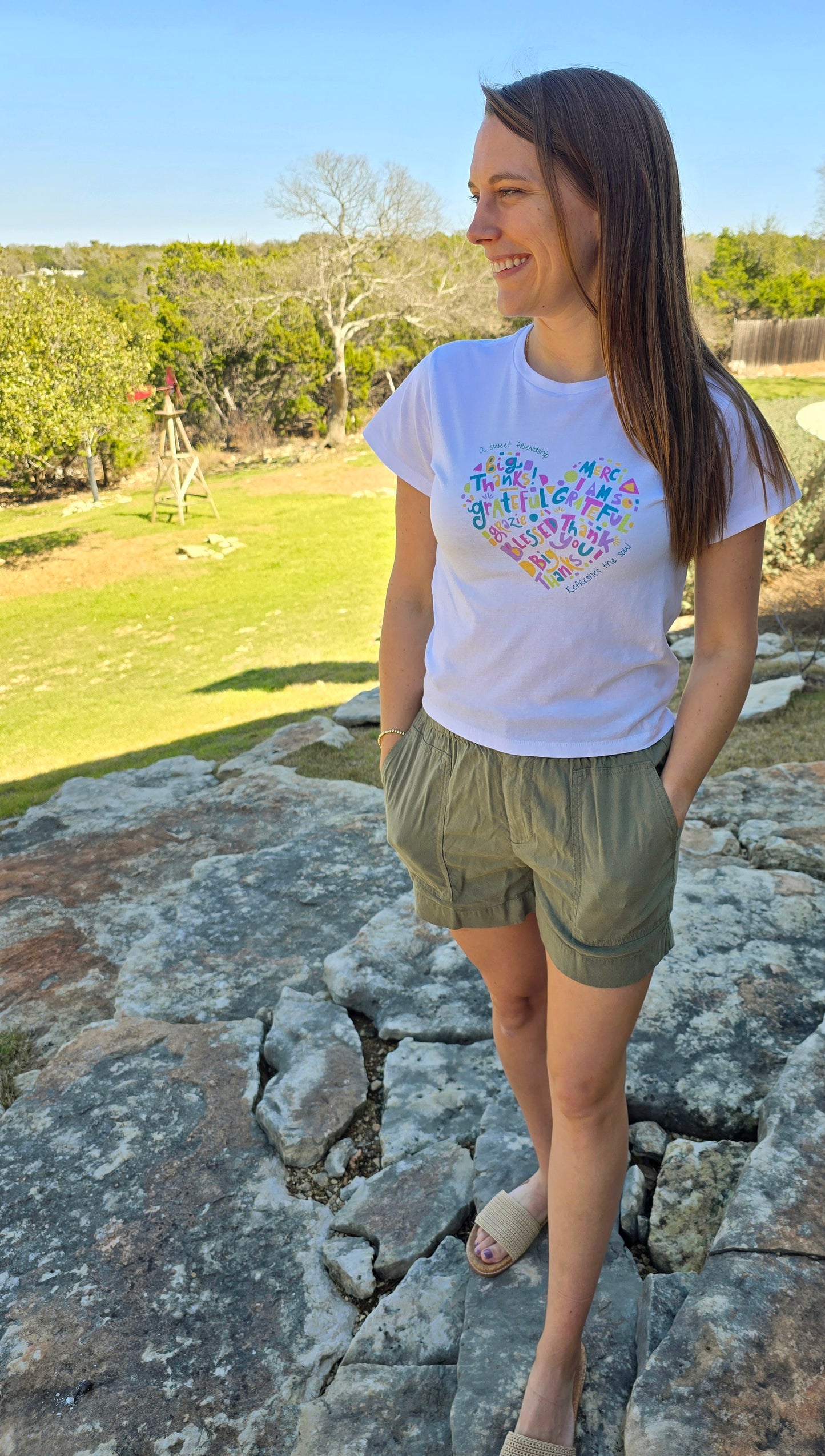 A Sweet Friendship Women’s High-Waisted T-Shirt | Wandering Tulips
