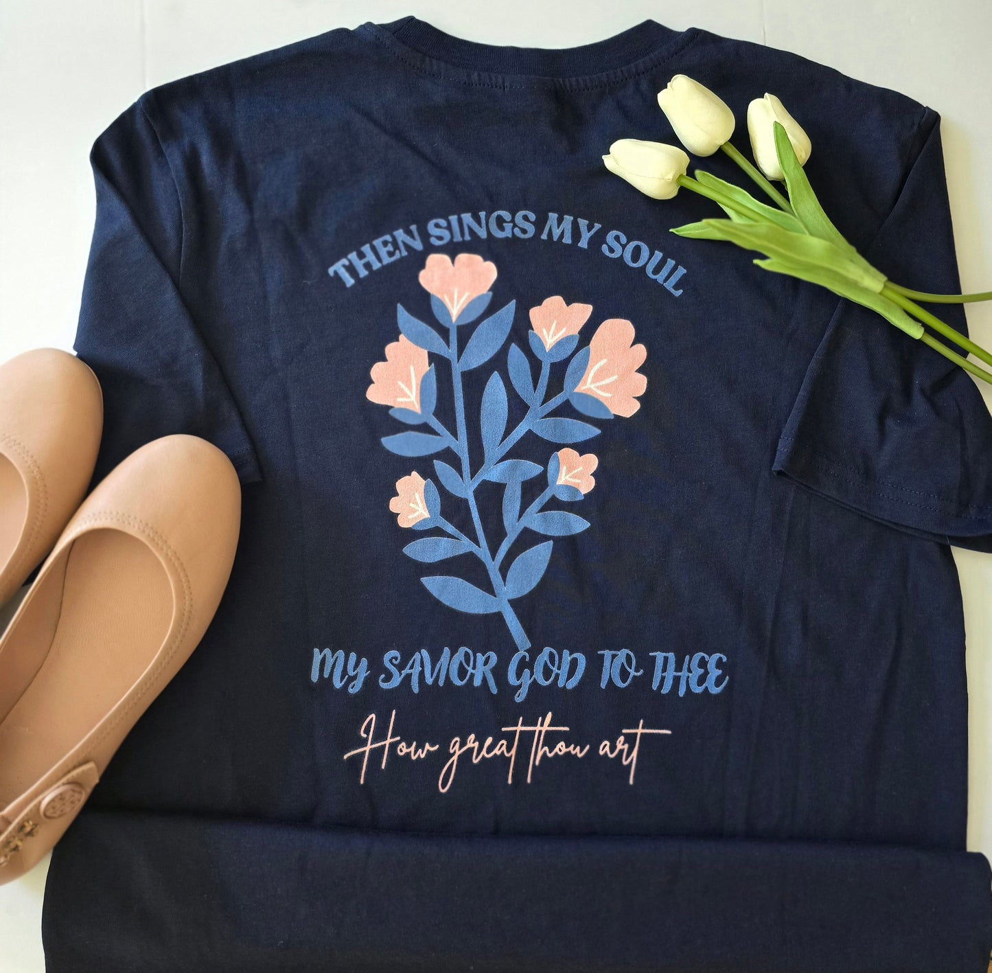 Then Sings My Soul Unisex Organic Ribbed Neck T-Shirt | Wandering Tulips