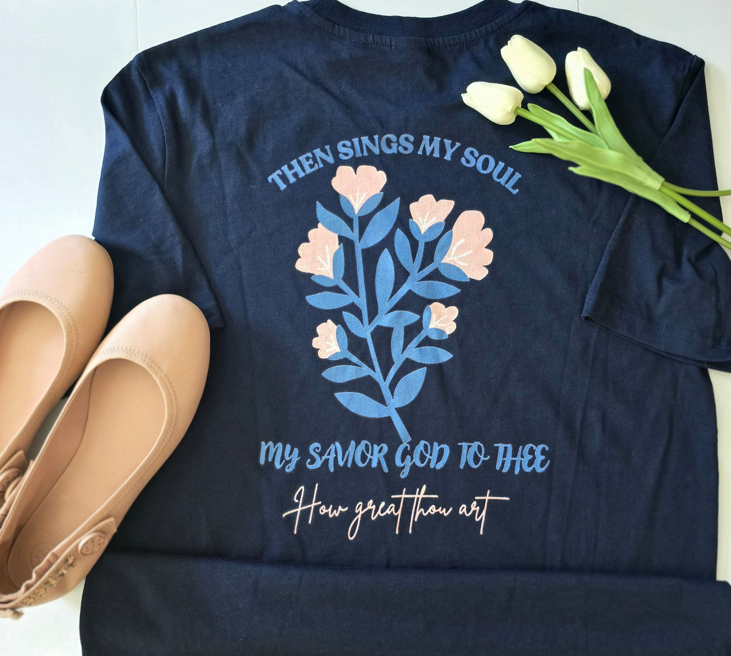 Then Sings My Soul Unisex Organic Ribbed Neck T-Shirt | Wandering Tulips