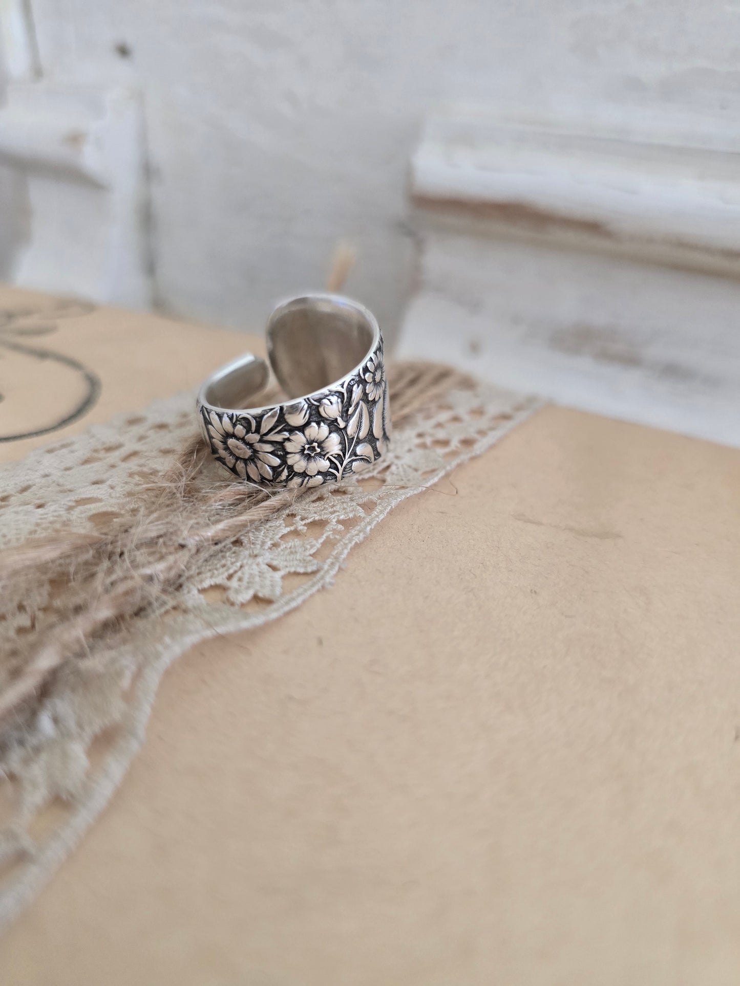 Sterling Silver Stieff Flower Bouquet Ring | Wandering Tulips
