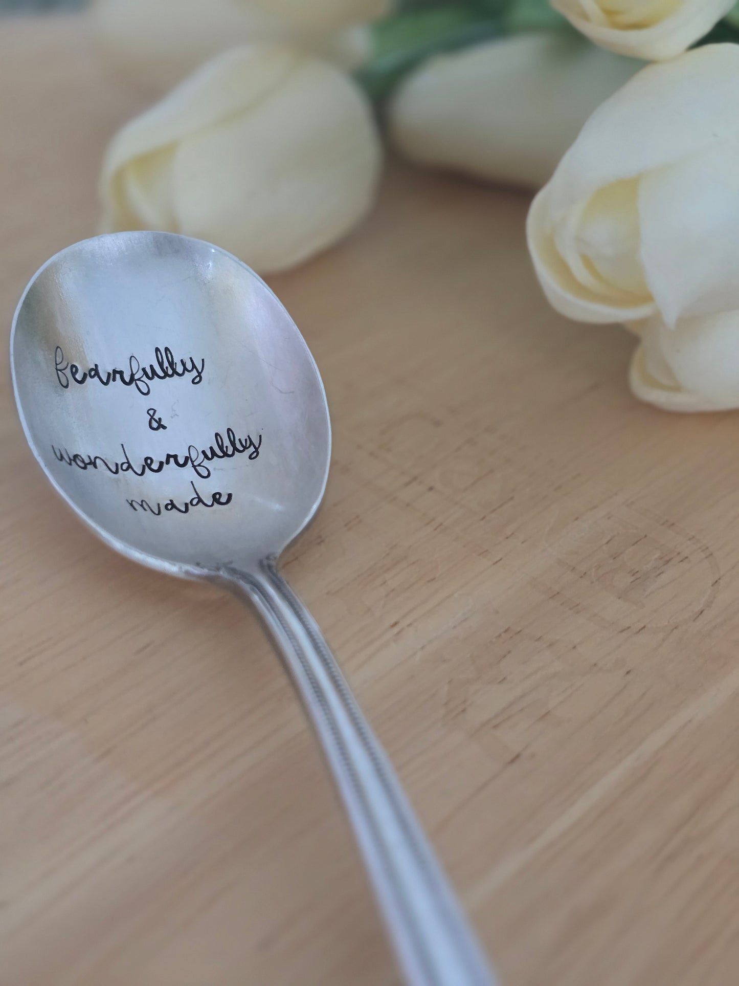 Fearfully and Wonderfully Made - Vintage Personalized Stamped Spoon | Wandering Tulips