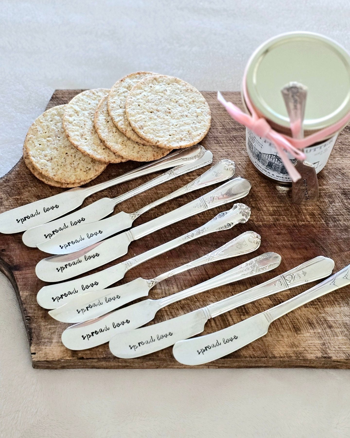 Spread Love - Vintage Personalized Stamped Spreader | Wandering Tulips