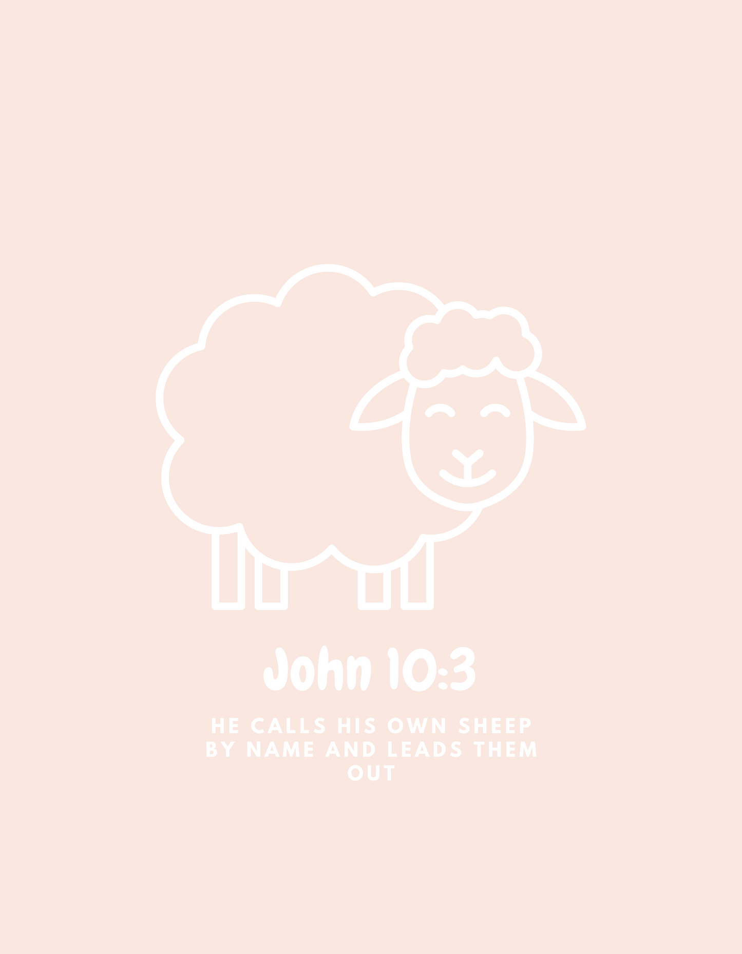 He Calls His Own Sheep By Name- High Quality Waterproof Sticker | Wandering Tulips