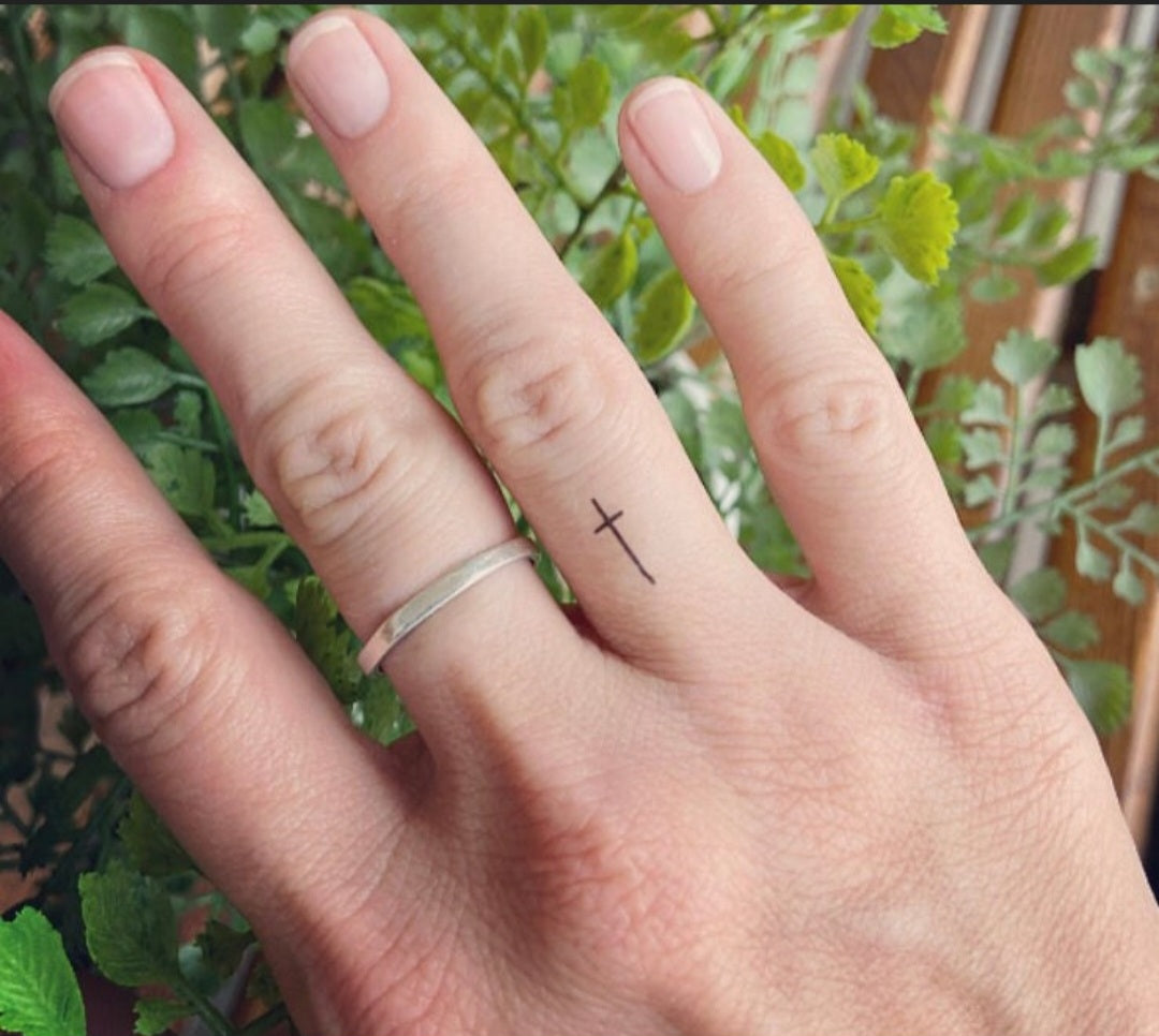 Cross Tattoo - Temporary Tattoo - Small tattoo | Wandering Tulips