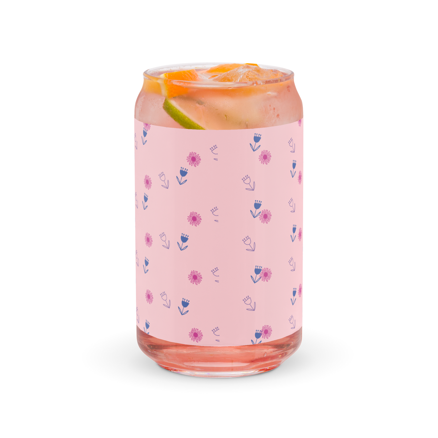 Floral Can-Shaped Glass | Wandering Tulips