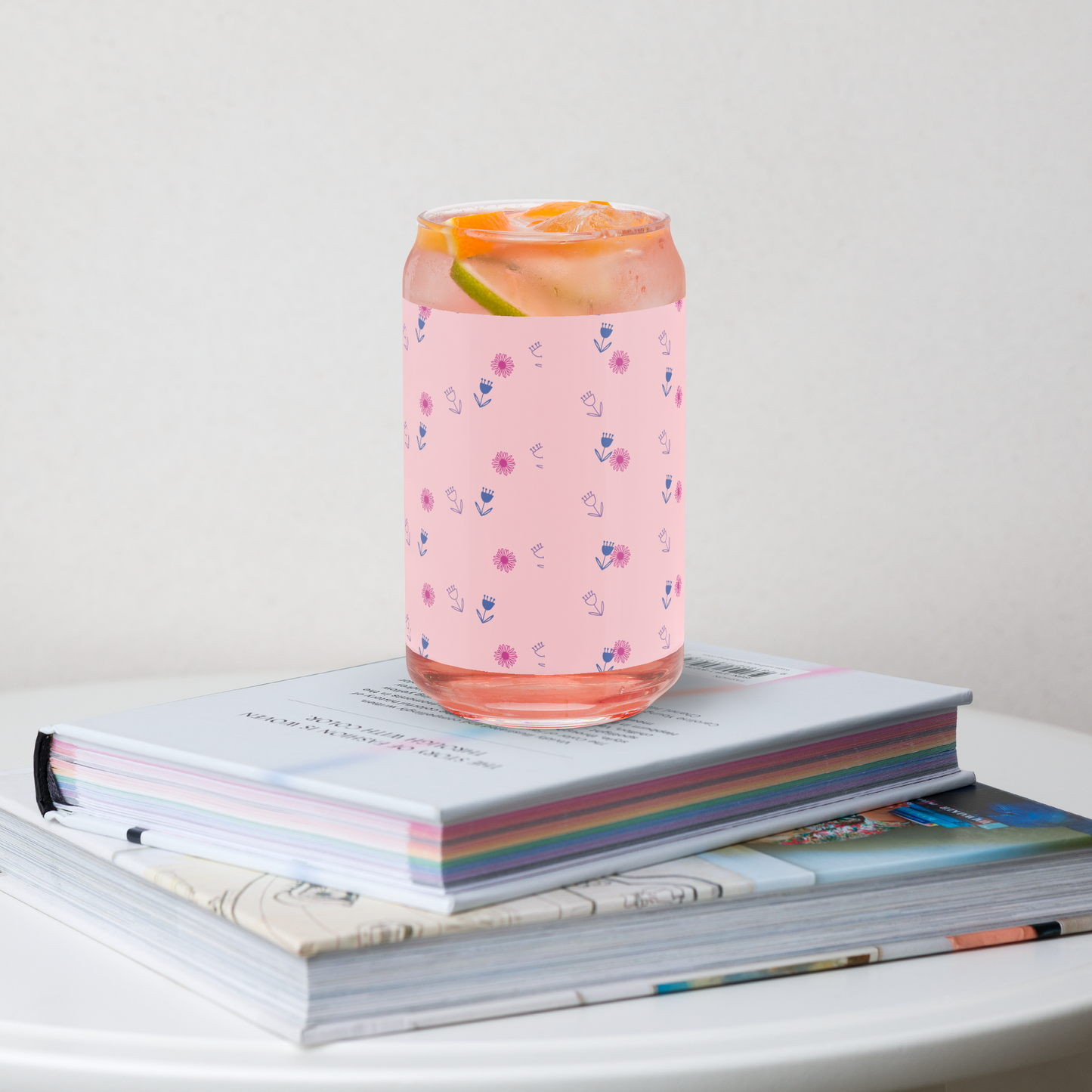 Floral Can-Shaped Glass | Wandering Tulips