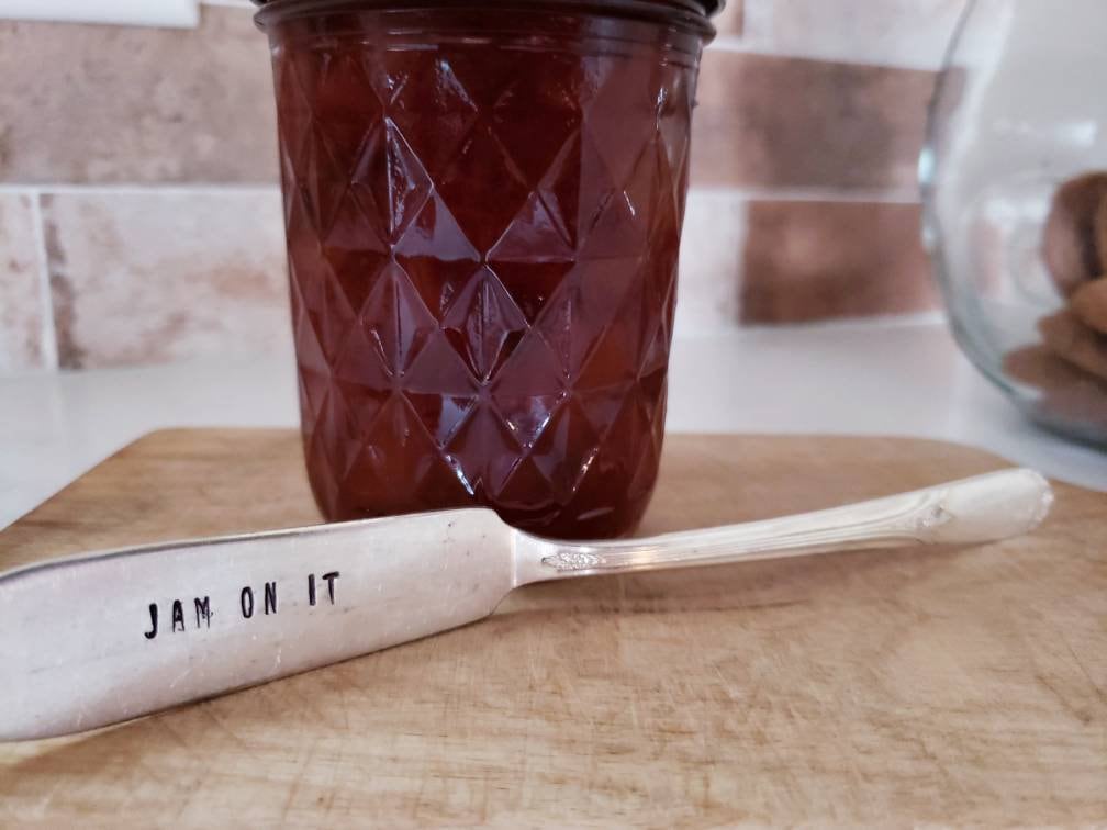 Small Hand Stamped Vintage Silver Plated Jelly Knife/Spreader, Custom Gift, Personalized Gift, Teacher Gift, Gift for Mom, gift for son
