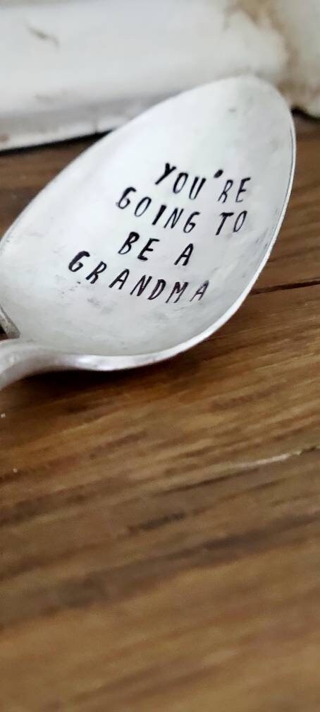 You're Going To Be A Grandma Vintage Silver Plated Teaspoon,You're going to be a grandpa,baby announcement, new baby announcement,