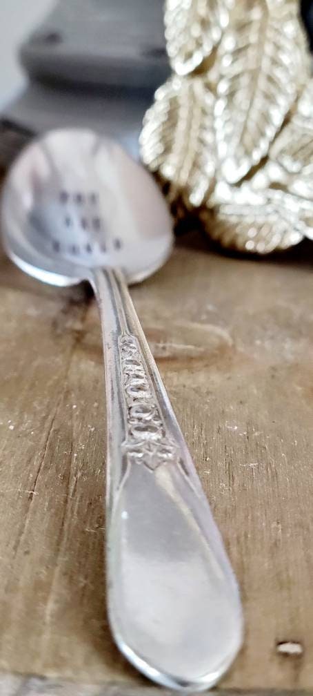 You Are Loved Vintage Silver Plated Teaspoon, Coffee Spoon, Custom Spoon, Personalized Gift, Teenager, Husband, Wife, Girlfriend, Boyfriend