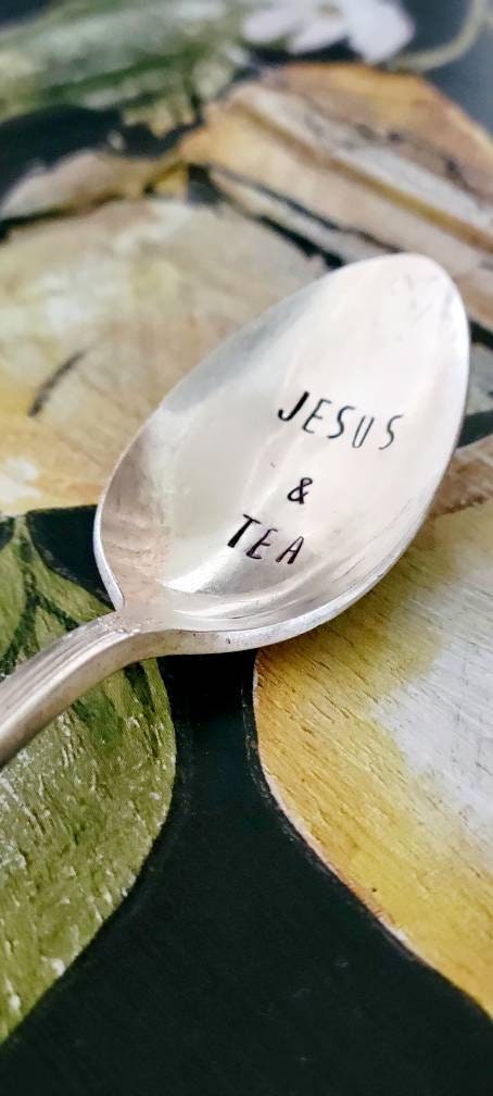 Vintage Silver Plated Iced Tea Spoons,Jesus and Sweet Tea,Sweet Tea is life,sweet tea is everything,Gift for tea lover,gift for mom,hostess