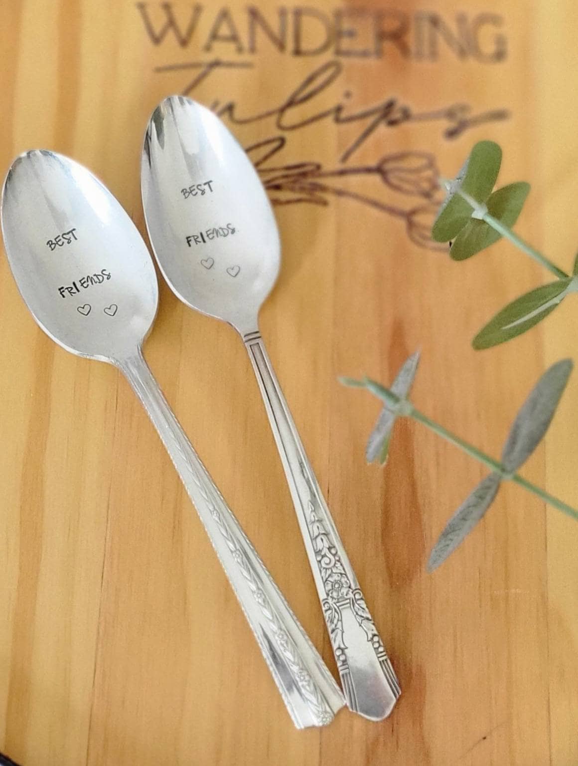 Set of Best Friends vintage silver plated spoons,best friend gift,gift for spouse,gift for boyfriend,gift for wife, for girlfriend