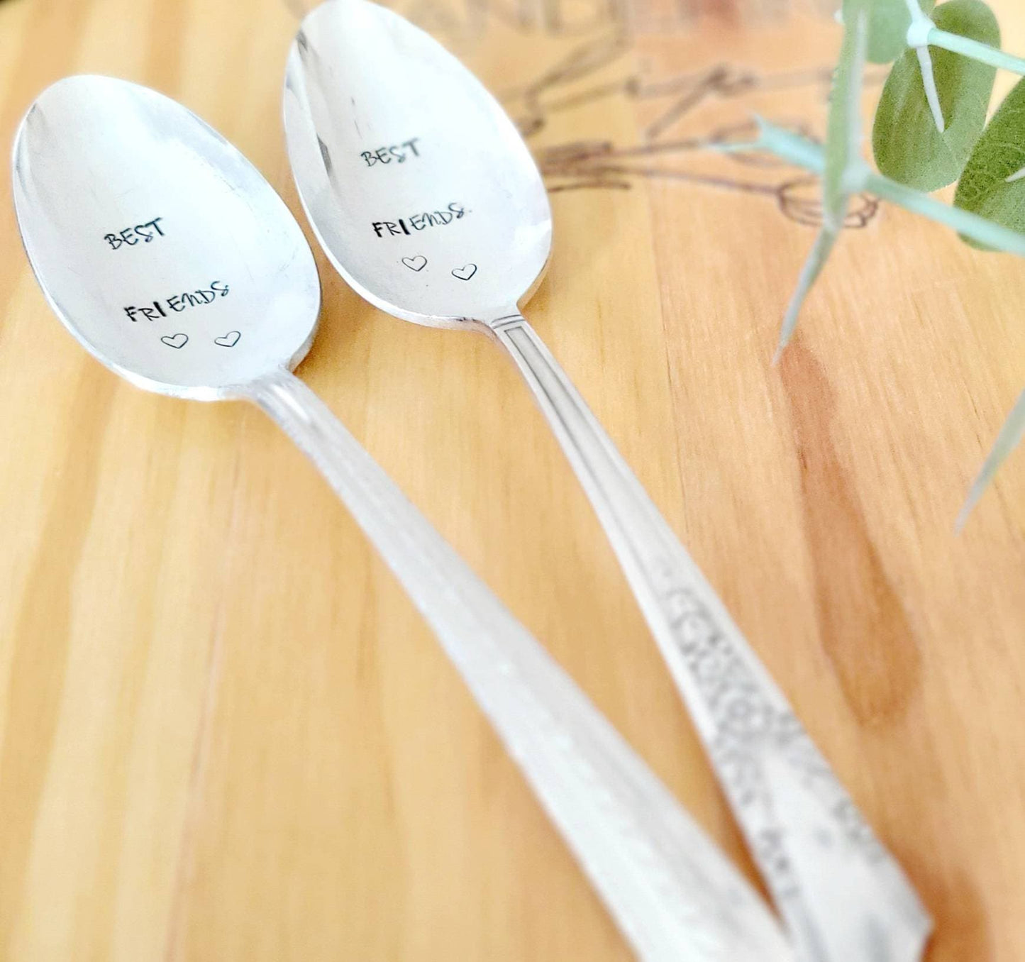 Set of Best Friends vintage silver plated spoons,best friend gift,gift for spouse,gift for boyfriend,gift for wife, for girlfriend