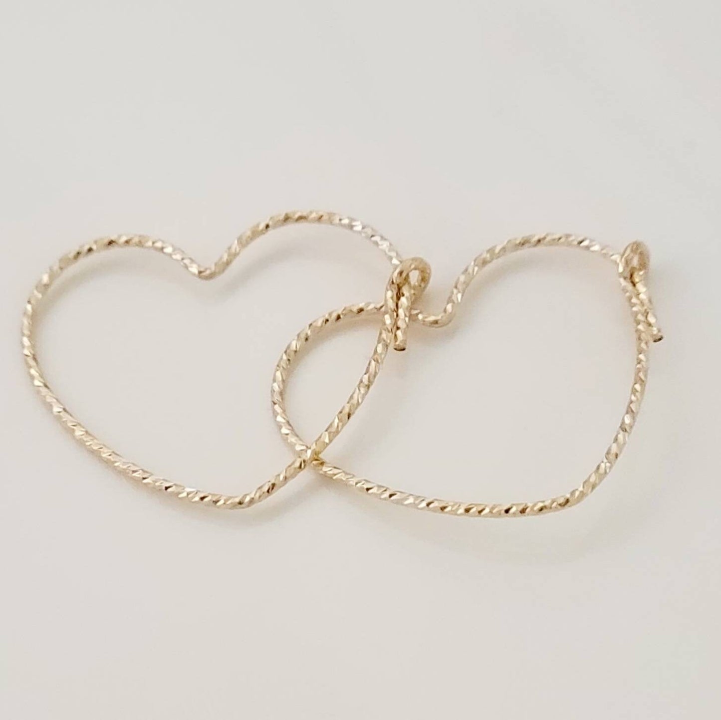 Heart-shaped 14/20 yellow gold-filled hoop earrings,gold heart earrings,valentines gift,birthday gift for wife,birthday gift for girlfriend