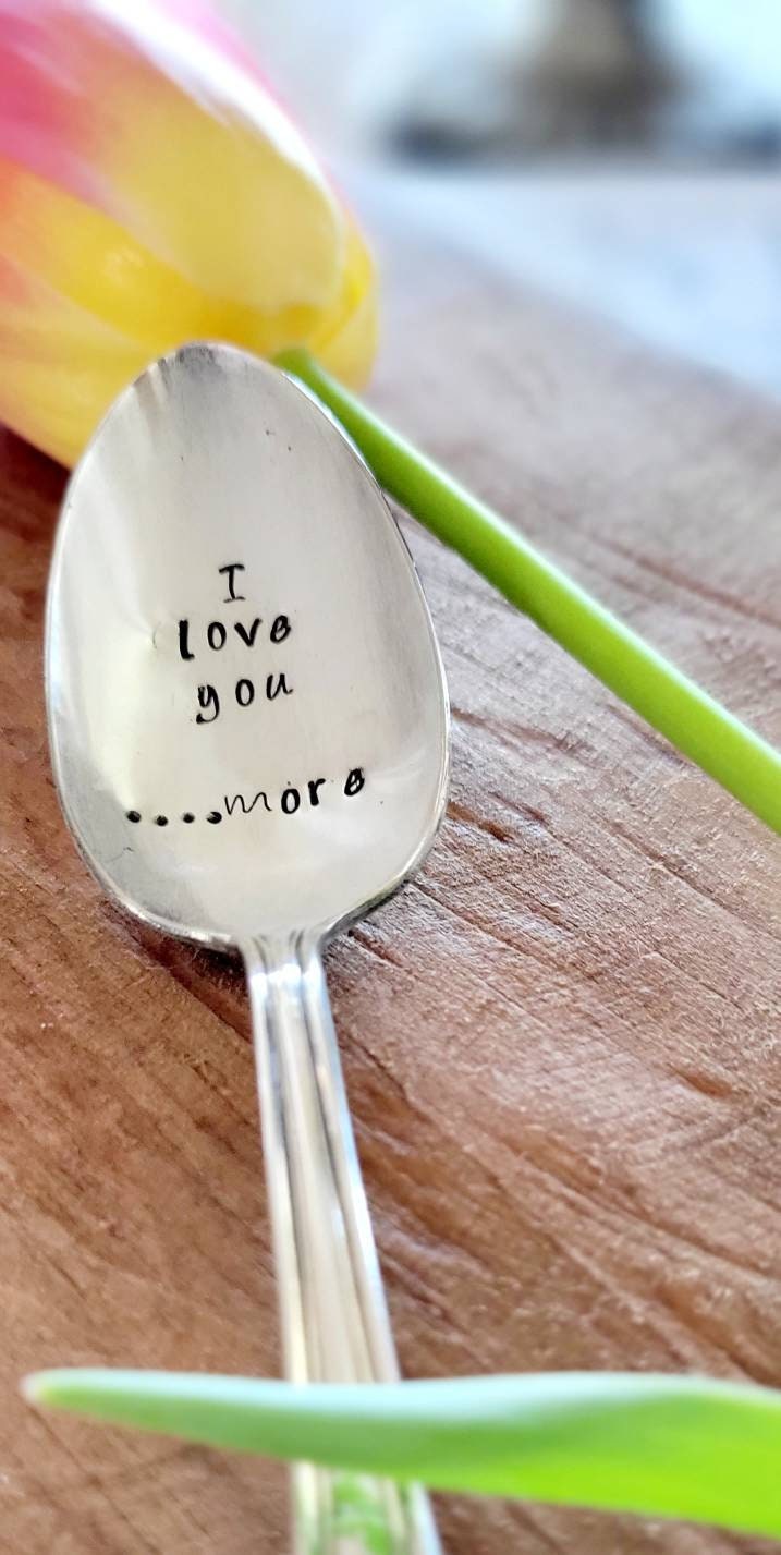 I Love You....More Vintage Teaspoon, Gift for daughter, Gift for Wife, Gift for Girlfriend, Gift for Husband,Birthday gift for spouse