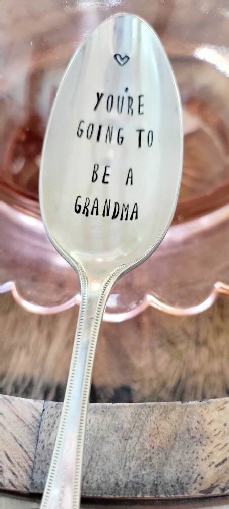 You're Going To Be A Grandma Vintage Silver Plated Teaspoon,You're going to be a grandpa,baby announcement, new baby announcement,