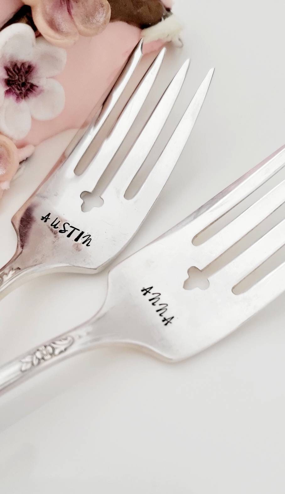 custom gift,custom fork,engraved fork,wedding forks, wedding cutlery,wedding gift,cake fork,engraved wedding gift,stamped forks,personalized wedding gift,silver wedding gift,personalized name fork,host gift,hostess gift