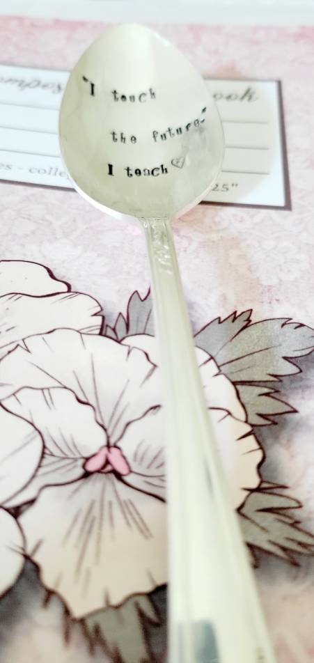 Teacher Spoon,Vintage Silver plated,gift for teacher,graduation gift,education gift,unique teacher gift,engraved spoon for teacher