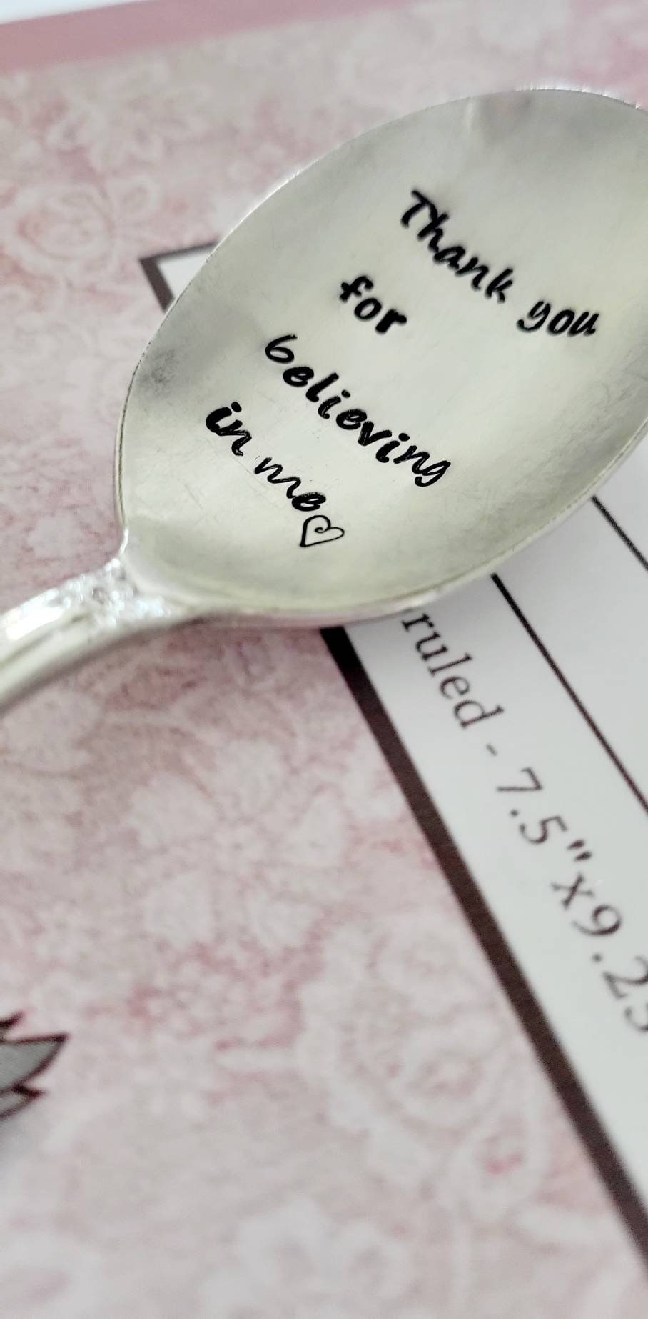 Vintage Spoon,Thank you for believing in me,way to go spoon,teacher gift,gift for parents,silver plated soup spoon,vintage gift,coffee spoon