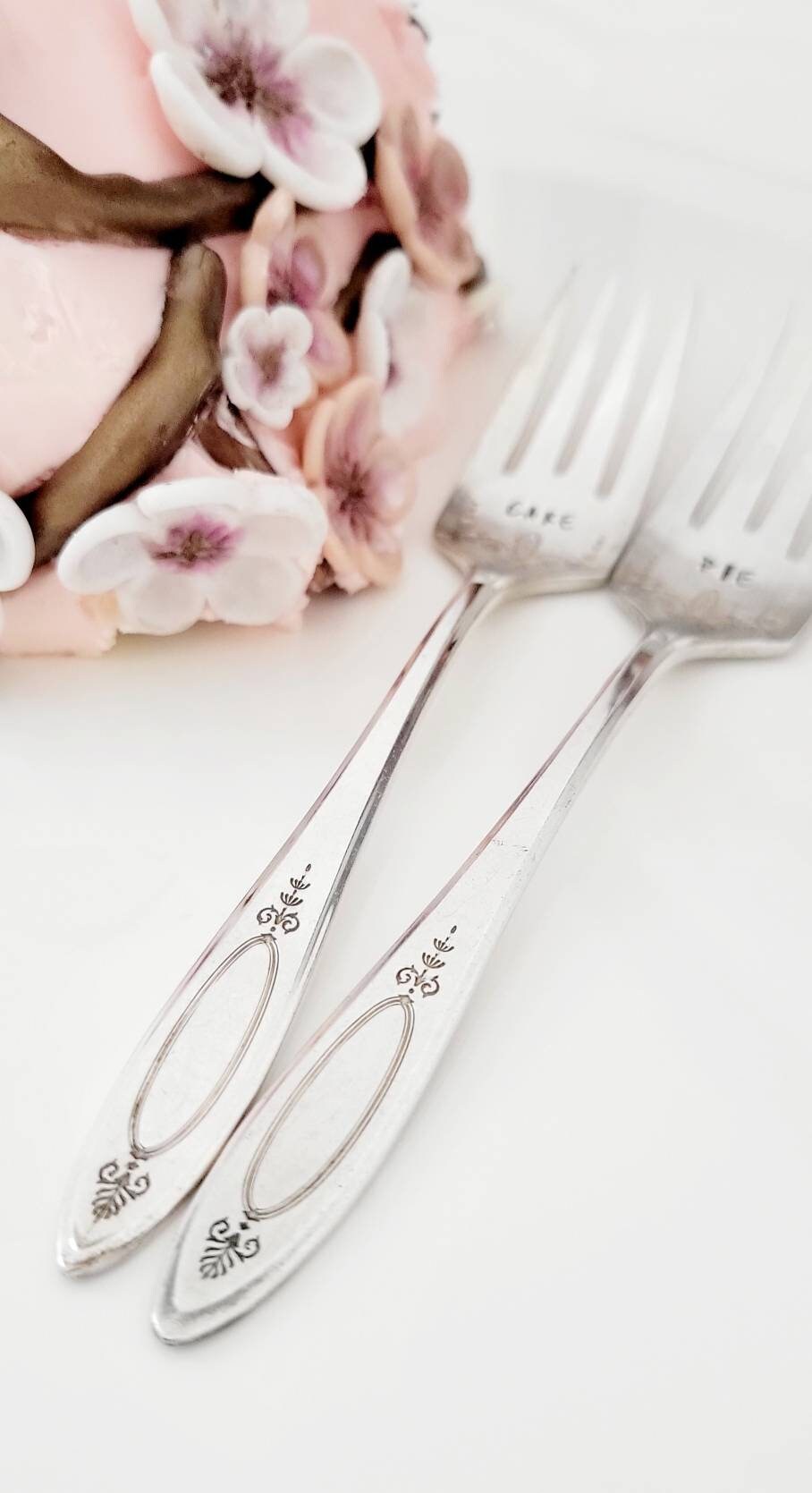 Pie or Cake Vintage Fork,Wedding gift,anniversary gift,gift for parents,gift for grandparents,customized forks,vintage gift idea