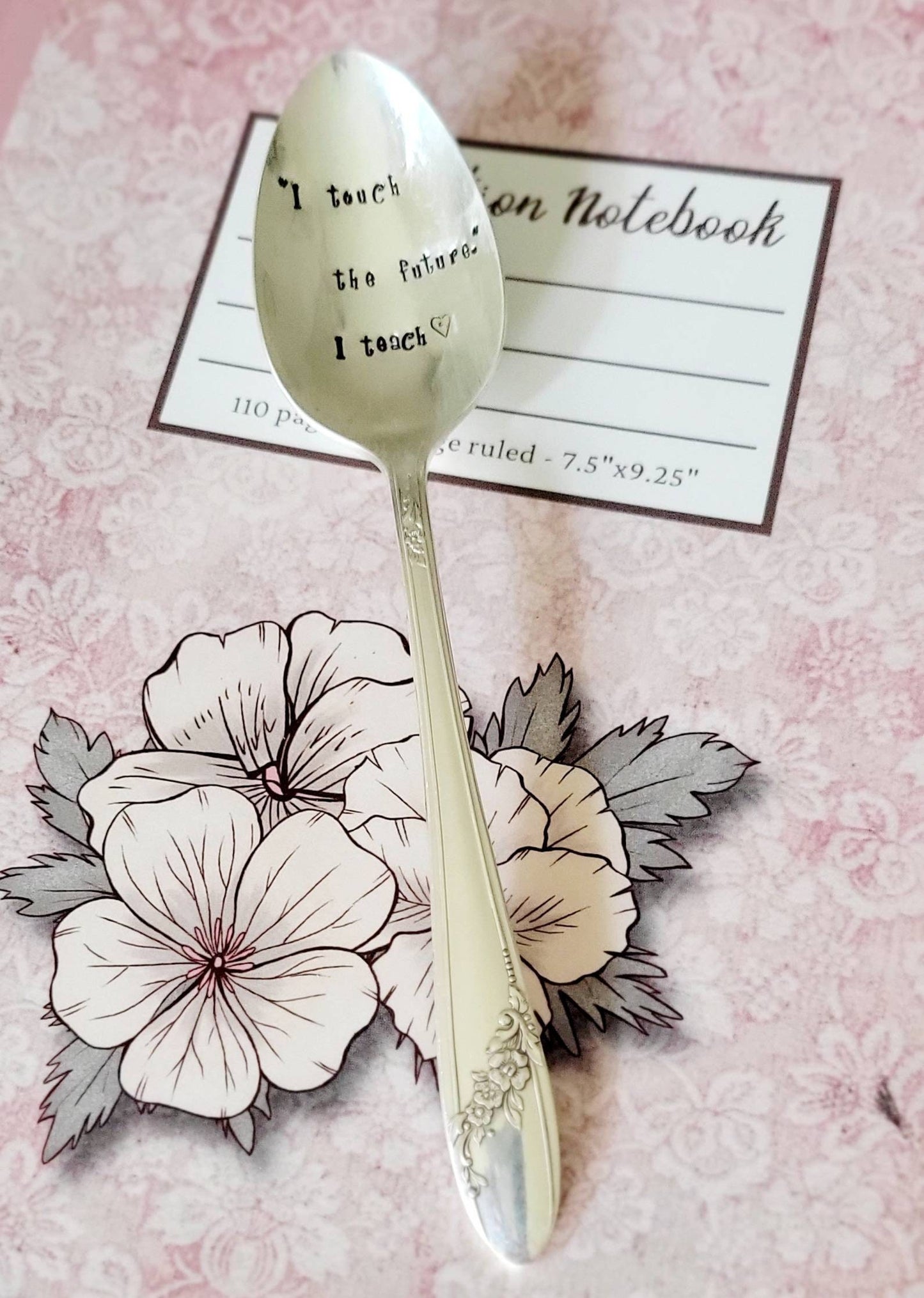 Teacher Spoon,Vintage Silver plated,gift for teacher,graduation gift,education gift,unique teacher gift,engraved spoon for teacher