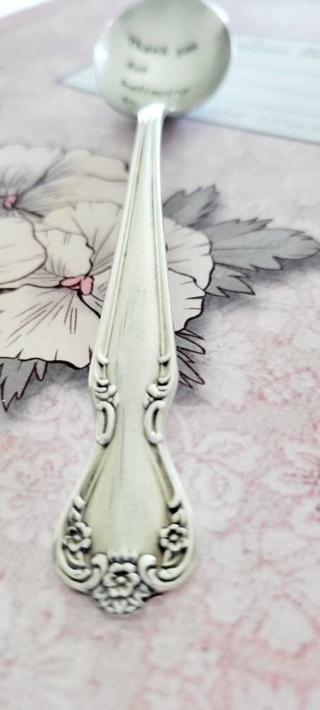 Vintage Spoon,Thank you for believing in me,way to go spoon,teacher gift,gift for parents,silver plated soup spoon,vintage gift,coffee spoon