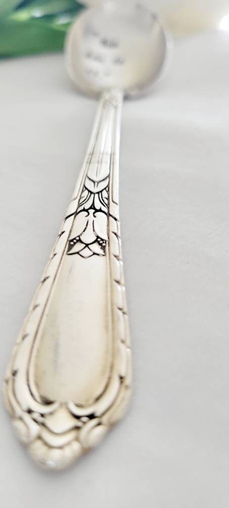 Vintage Silver Plated Soup Spoon, You can do it,vintage gift,coffee gift,coffee nerd gift,coffee lover gift, encouragement gift,