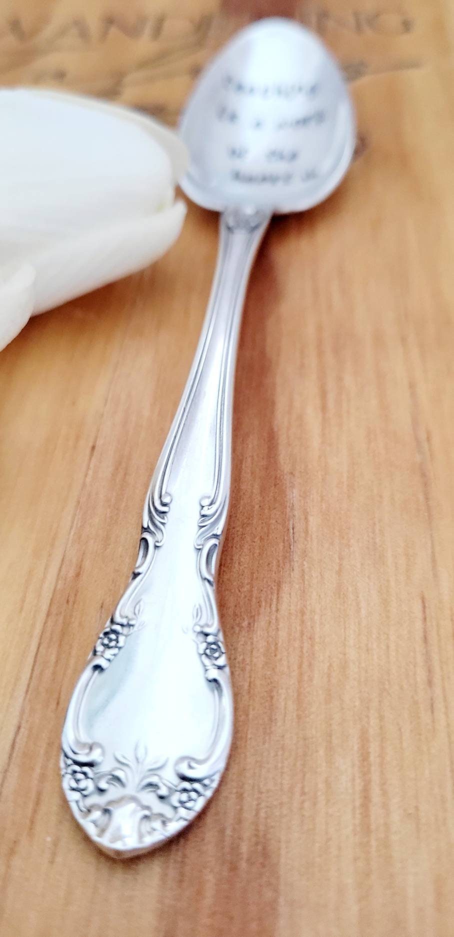Teaching Is A Work Of The Heart Vintage Silver Plated Soup Spoon,Gift for a hardworking teacher,gift for homeschool mom,gift for friend
