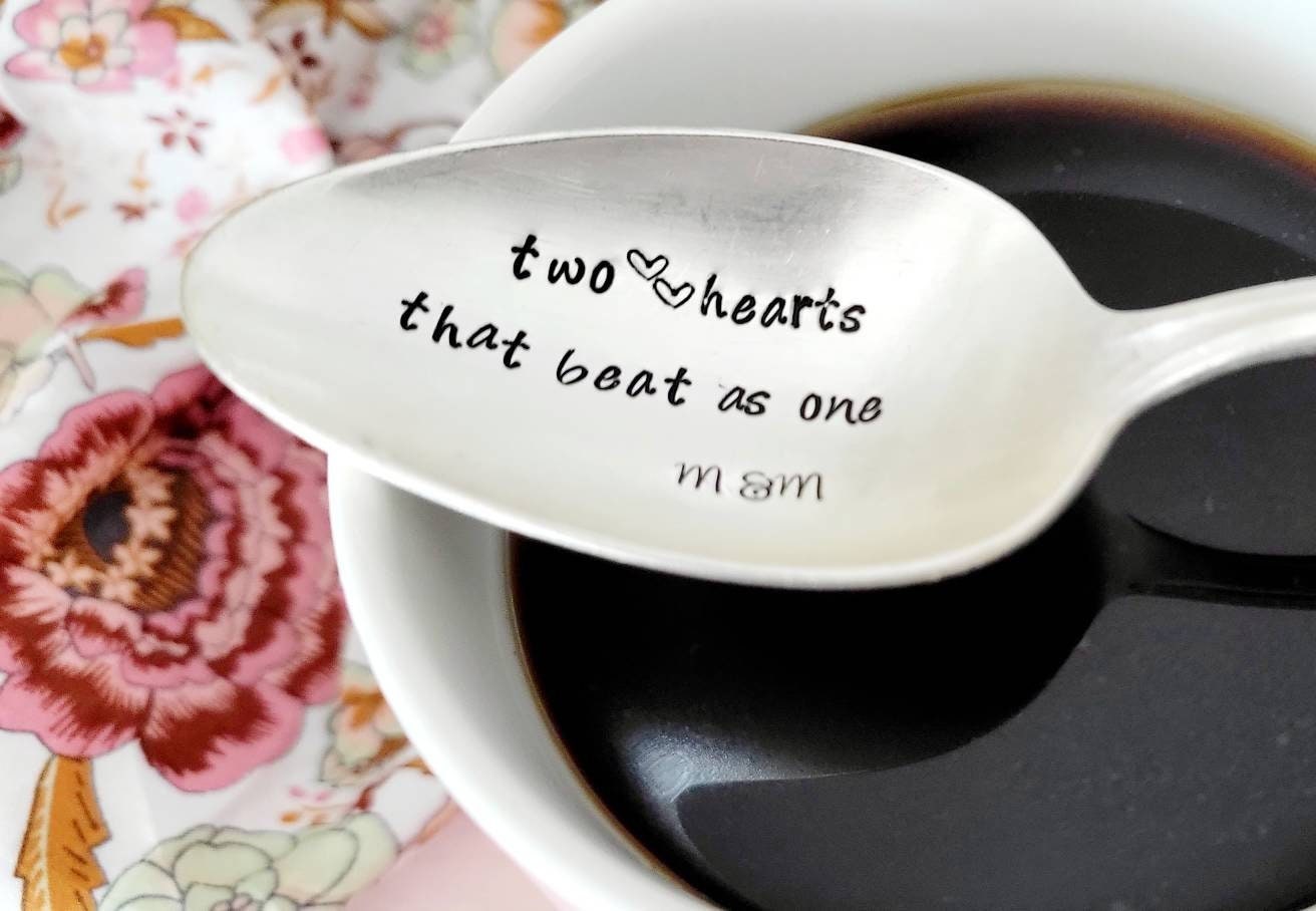 two hearts that beat as one,anniversary gift,anniversary gift for husband,anniversary gift for wife,unique anniversary gift,wedding gift idea
