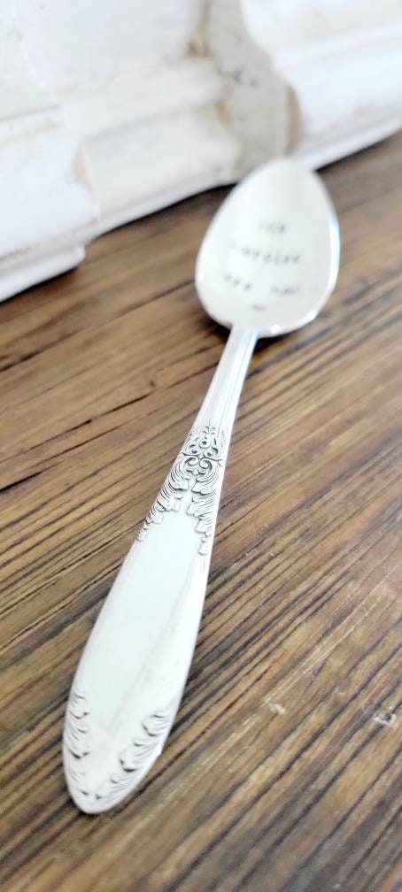 His Mercies Are New Silver Plated Vintage Teaspoon, Personalized Gift,Vintage Spoon,Gift for Father,gift for mom