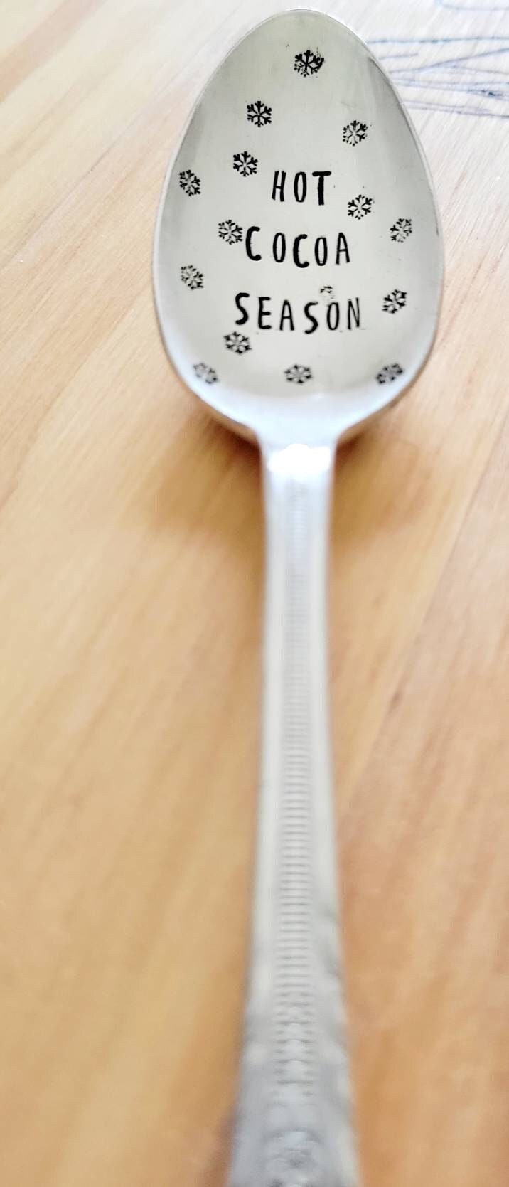 Hot Cocoa Season Vintage Silver Plated Teaspoon,gift for kids,gift exchange,office party gift,neighbor gift,gift basket idea,vintage gift
